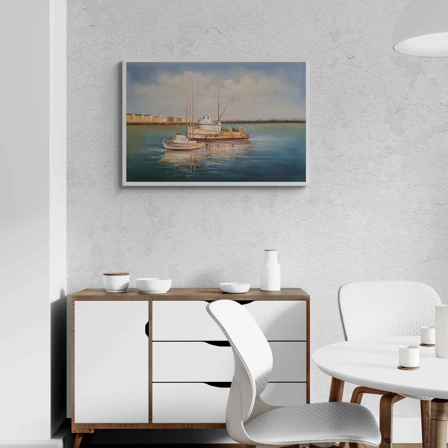 Cuadro Barco de pescadores  90x60 cm