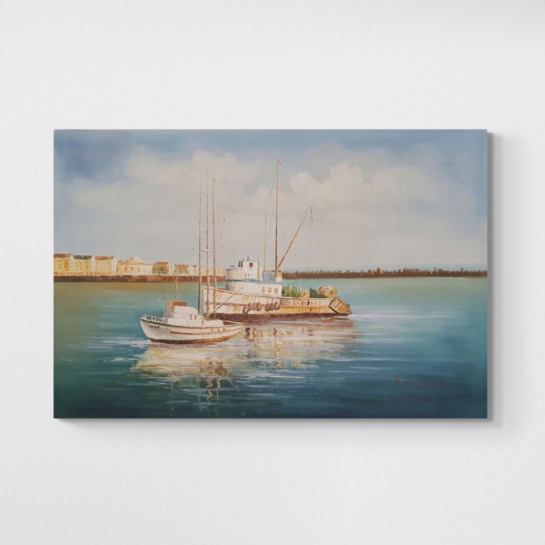 Cuadro Barco de pescadores  90x60 cm
