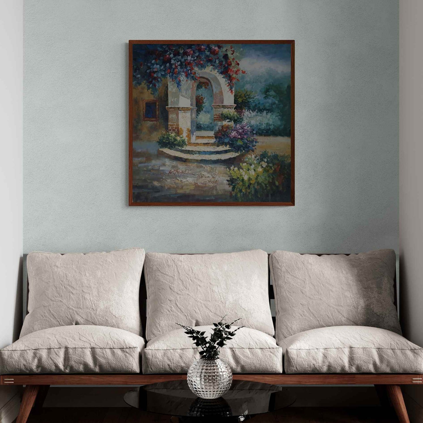 Cuadro el arco de las flores 80x80 cm