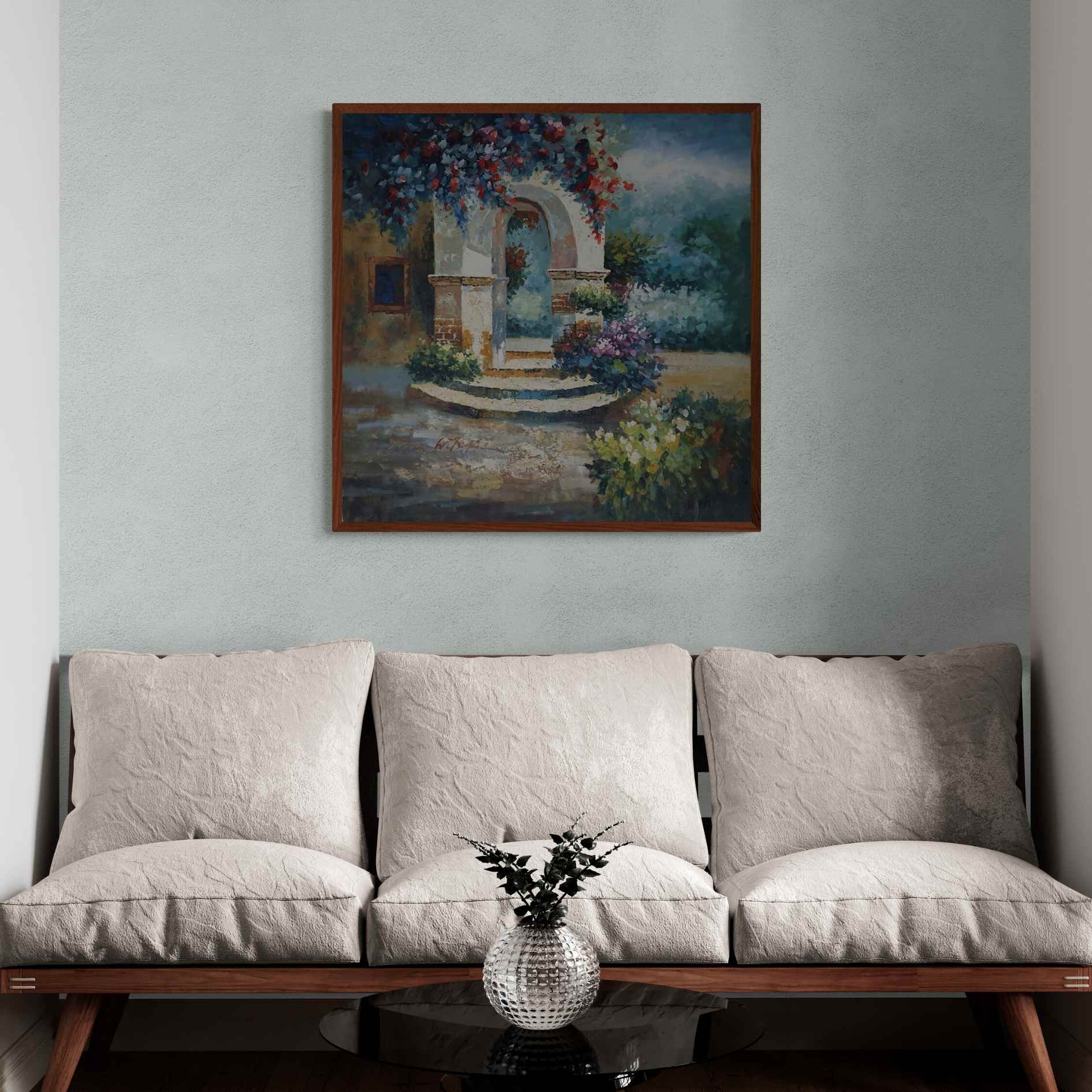 Cuadro el arco de las flores 80x80 cm