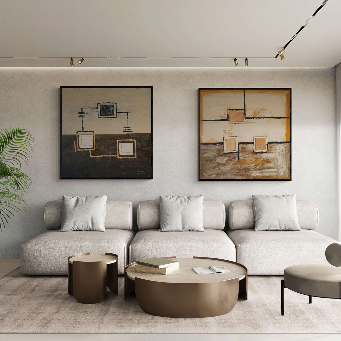 Cuadro Modern Art 100x100 cm ideal para salones y oficinas elegantes