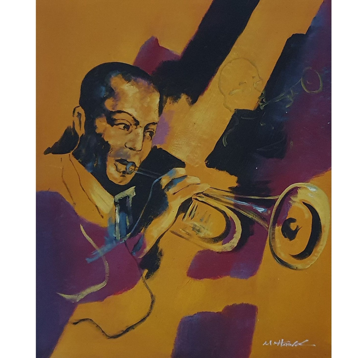 Cuadro Arte Pop Negro  50x60 cm
