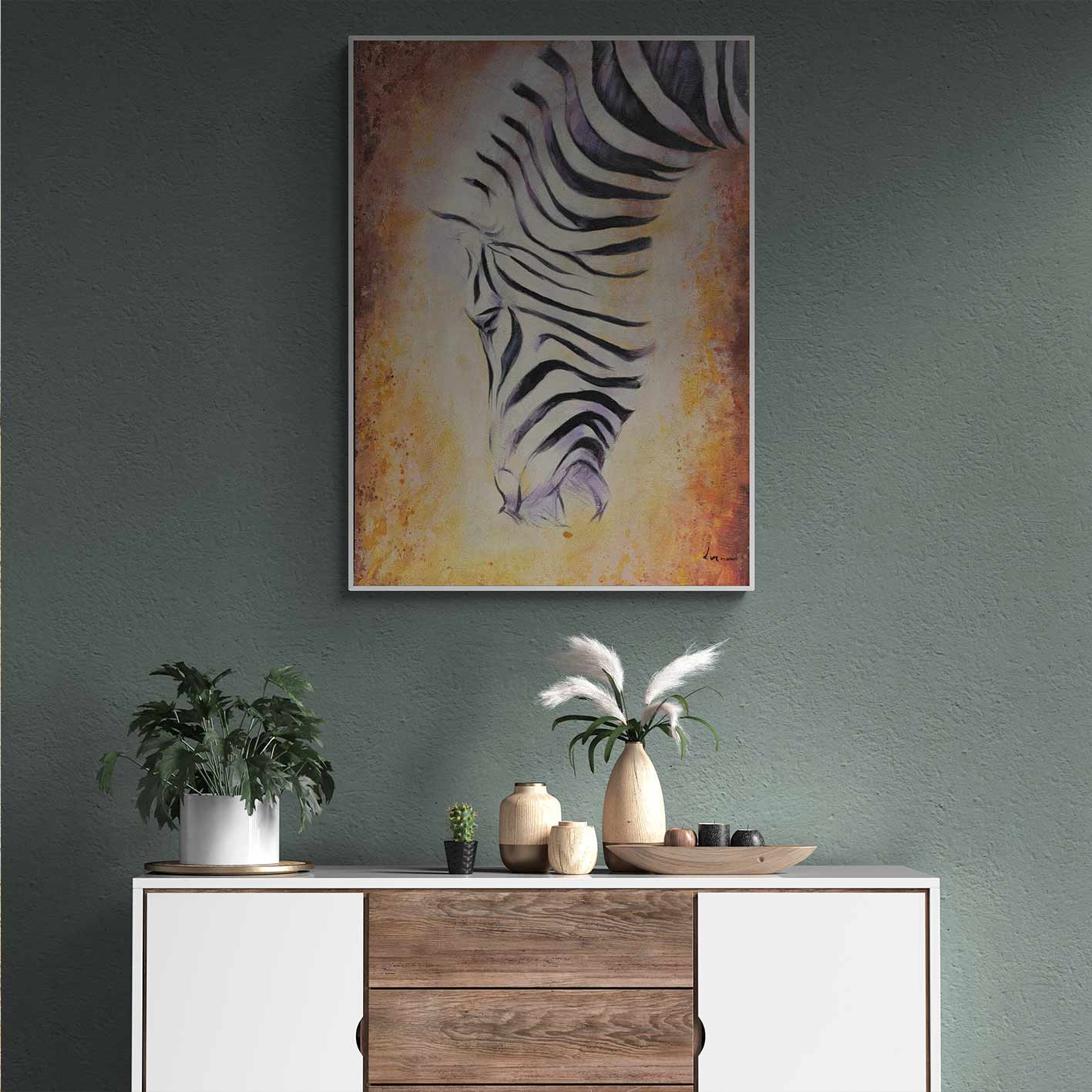 Pintura Cebra Modern 69x97 cm