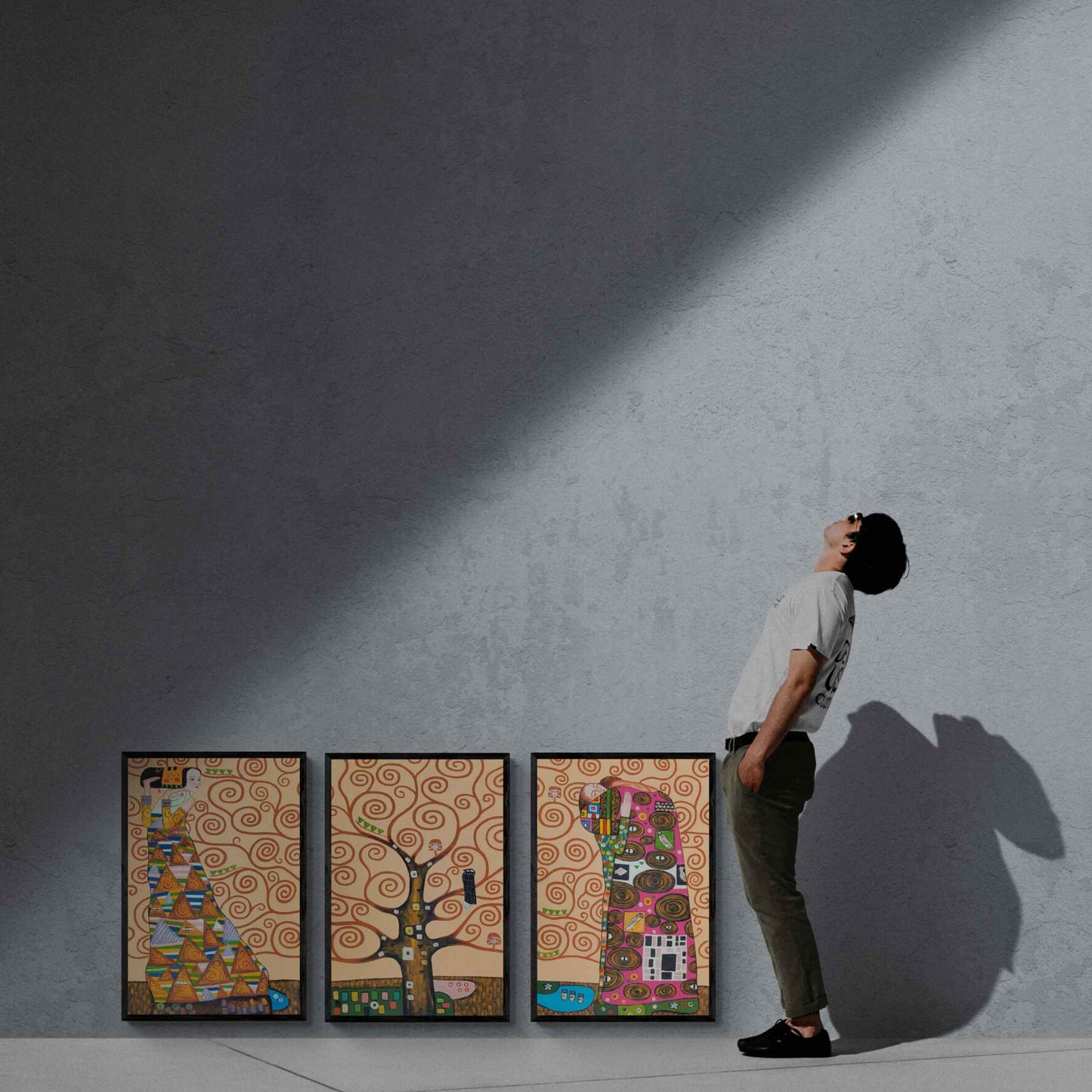 Cuadro Triptico Gustav Klimt 50x75 cm [3 piezas]