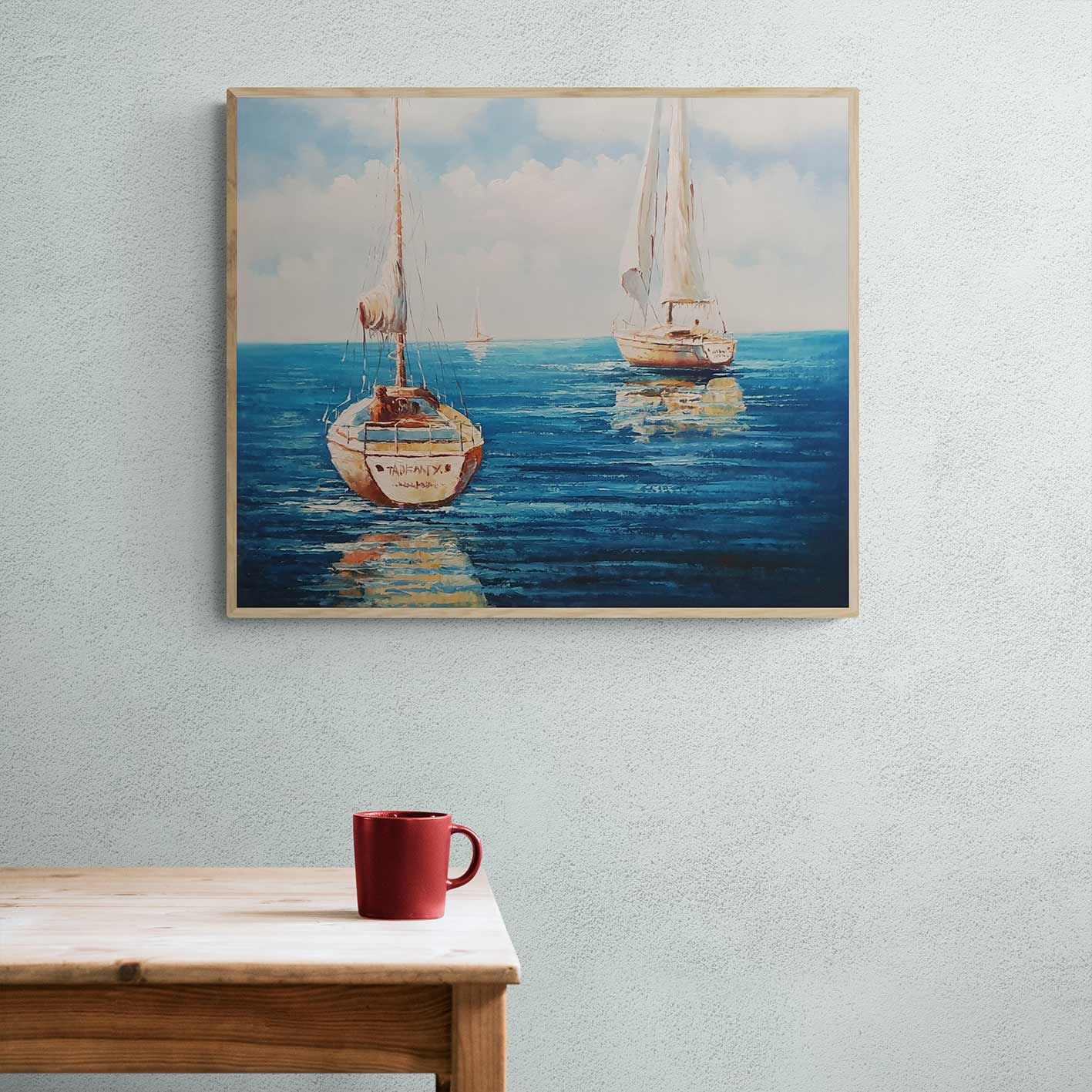 Cuadro Barco Mar  50x60 cm