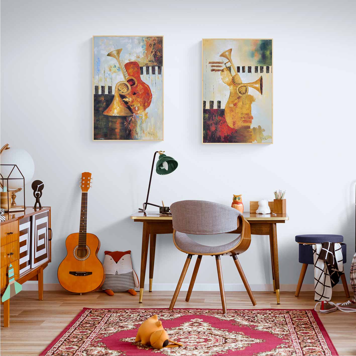 Cuadro Diptico Musica Modern 60x90 cm [2 piezas]