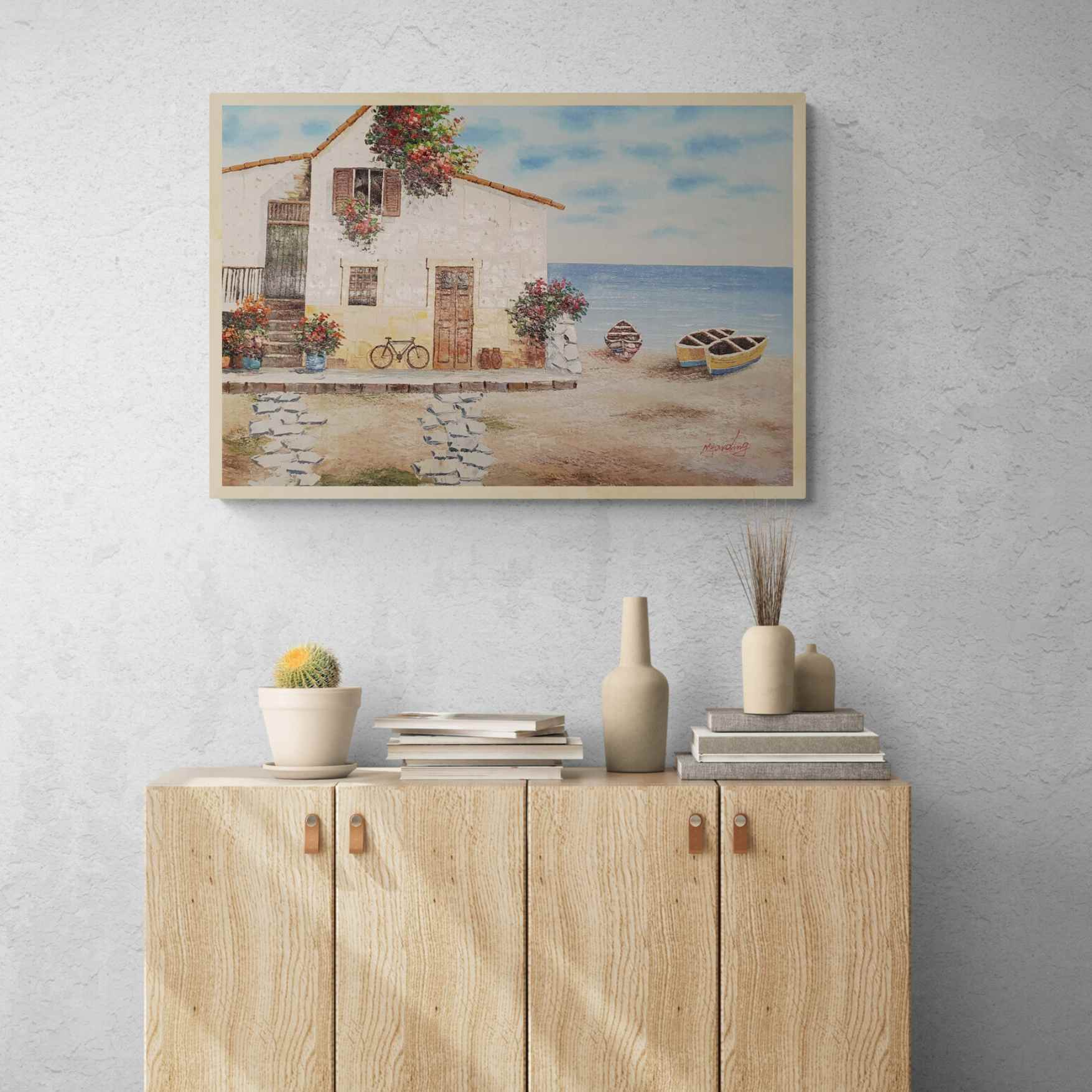 Cuadro La Casa de la Playa 90x60 cm