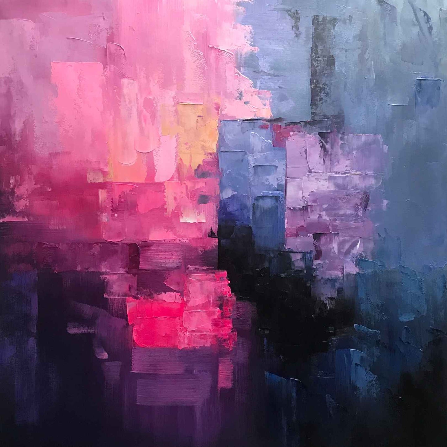 Obra de arte abstracto ideal para decoración de interiores