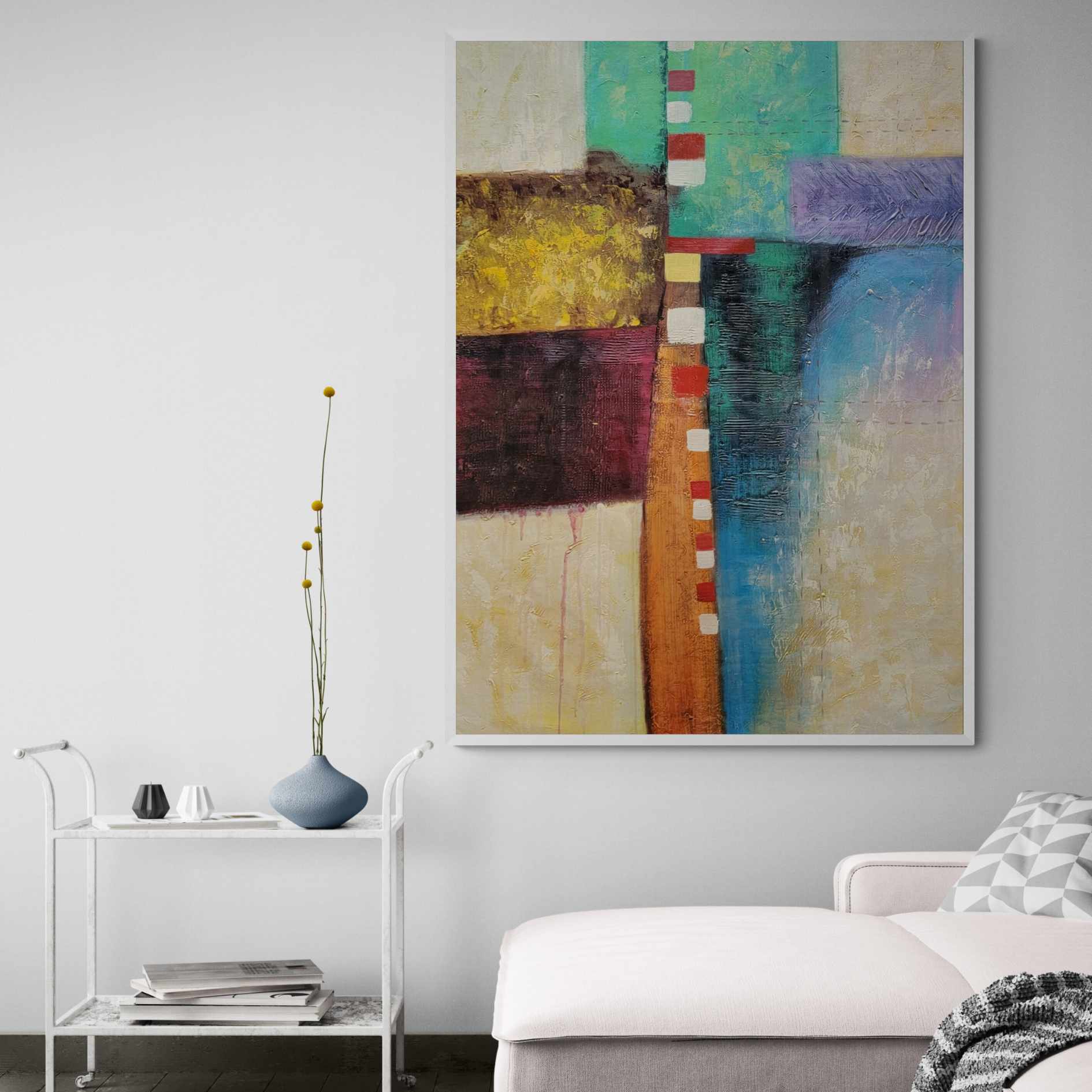 Pintura Abstracta Camelias 120x90 cm