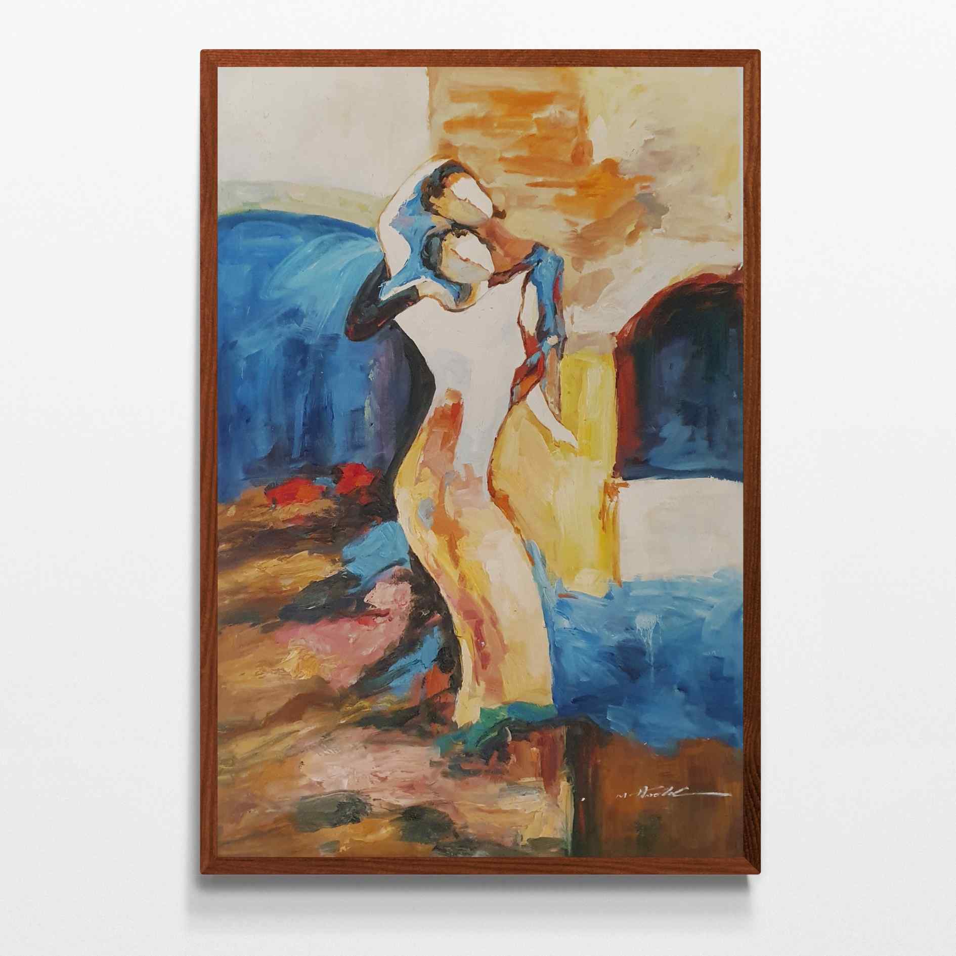 Cuadro Oleo Lienzo Arte Figuras Hessam Abrishami 90X60 cm