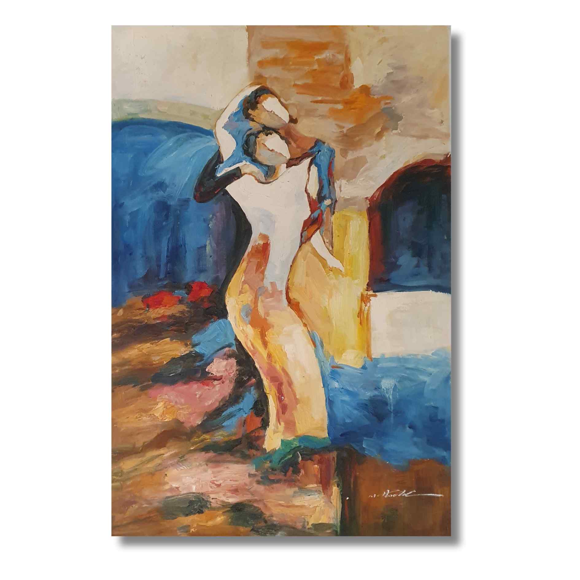 Cuadro Oleo Lienzo Arte Figuras Hessam Abrishami 90X60 cm