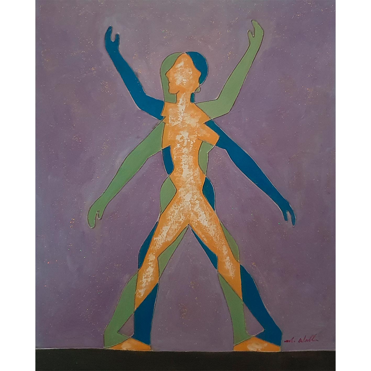 Cuadro Inspirado Jonathan Borofsky  50x60 cm [3 piezas]