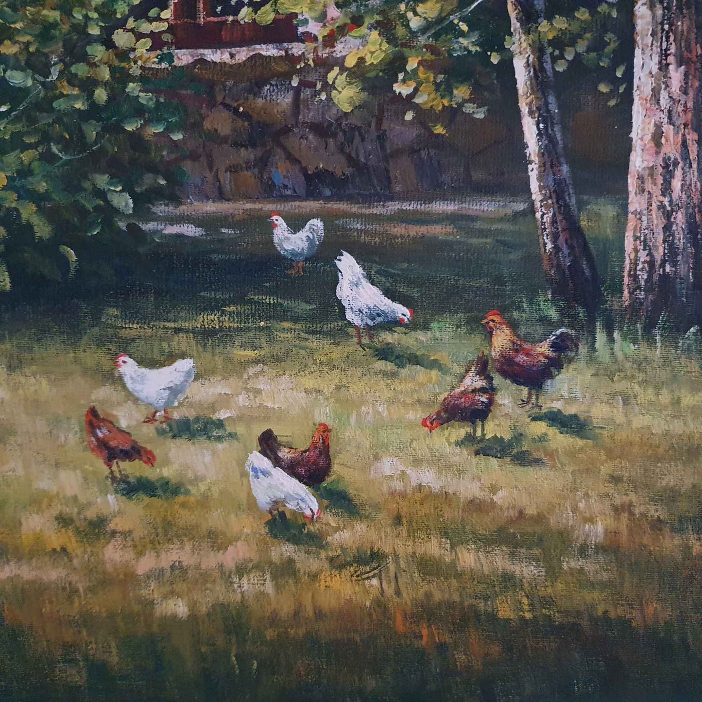 Cuadro Las Gallinas 60x50 cm