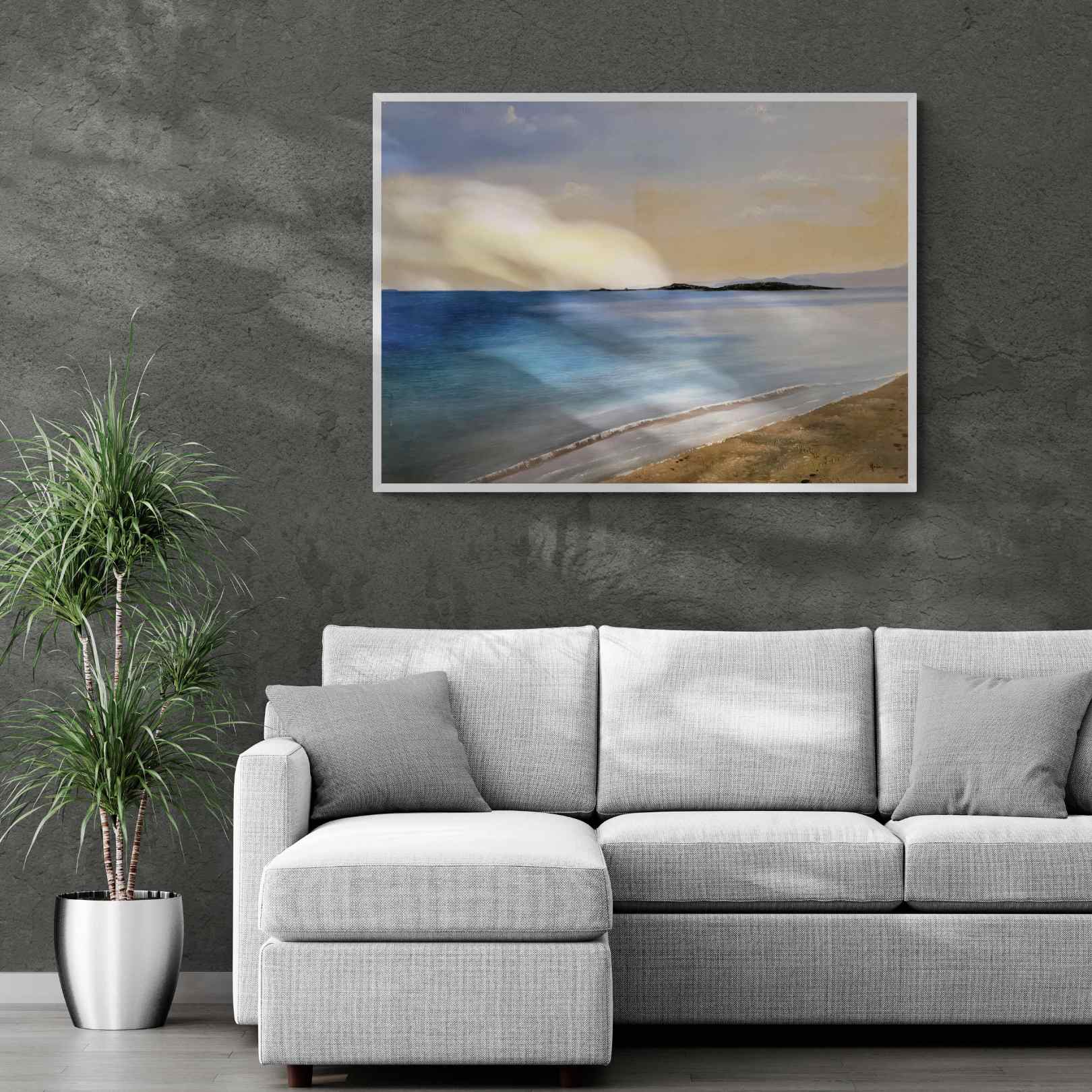 Pintura Marina Orilla 120x85 cm