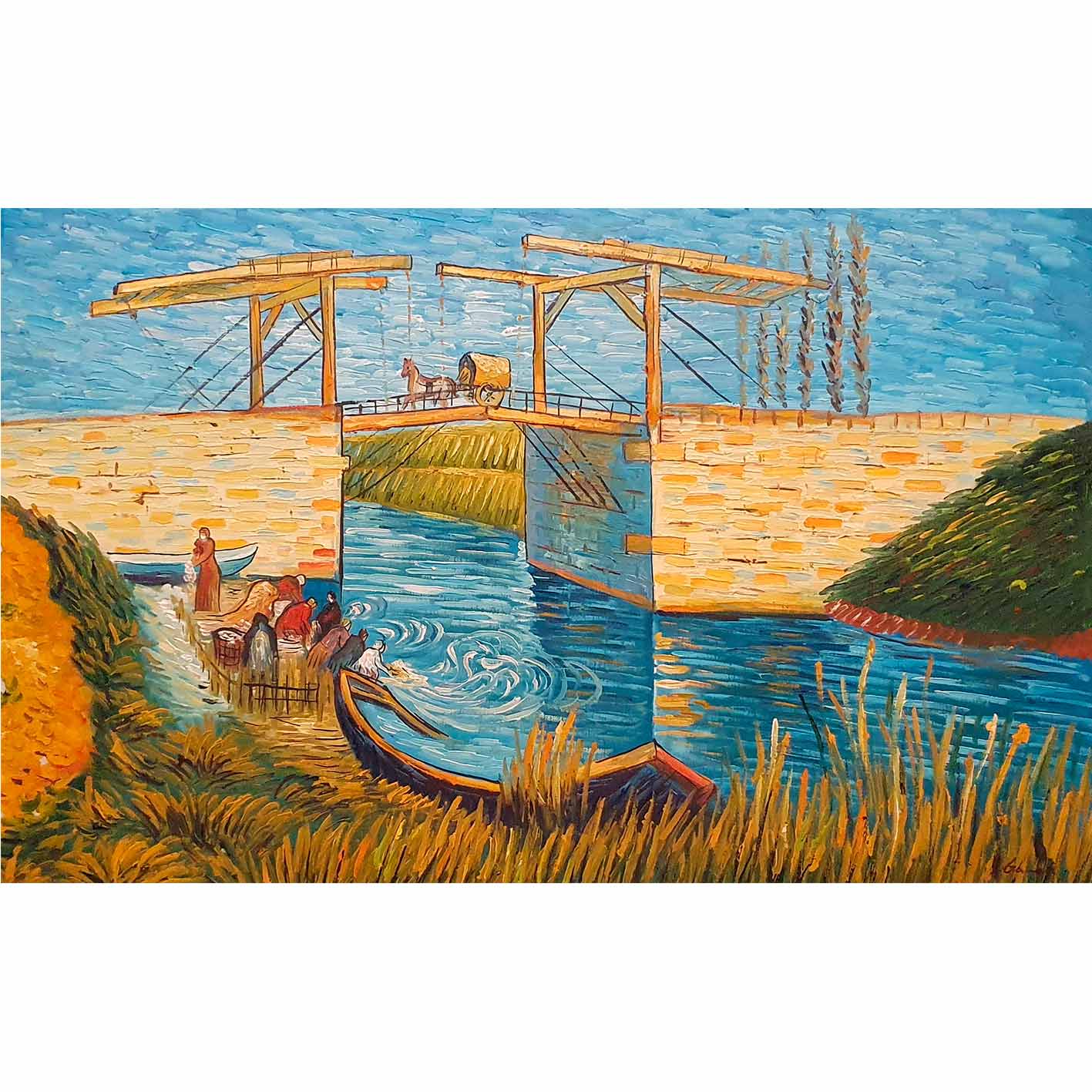 The Langlois Bridge at Arles with Women Washing