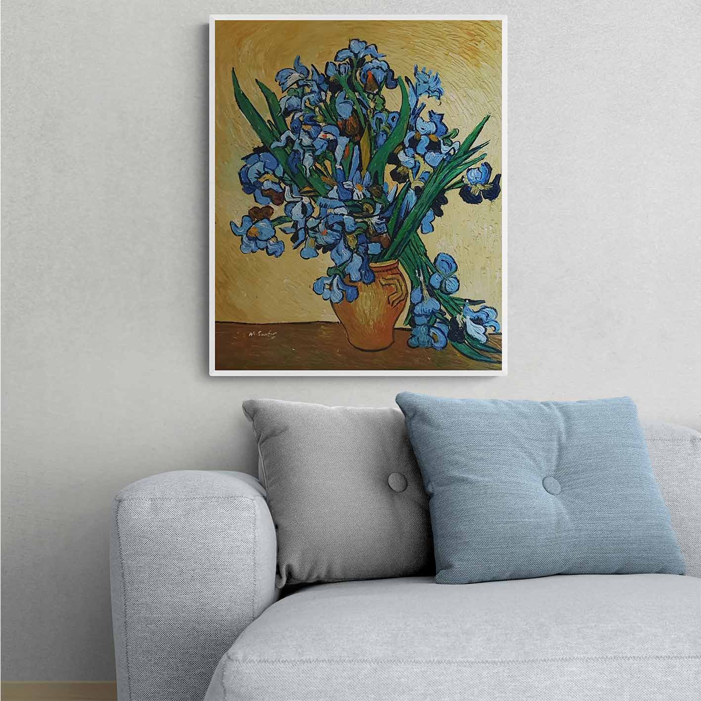 Cuadro Van Gogh Lirios 60x50 cm