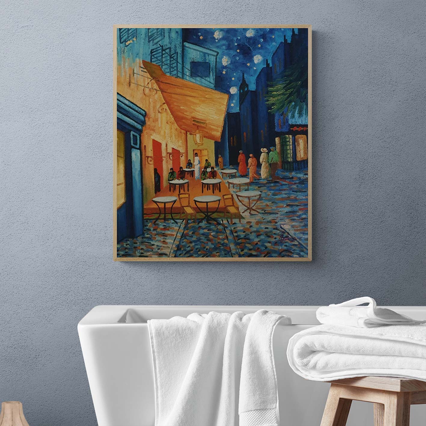 Cuadro Van Gogh Terraza de Cafe por la Noche 50x60 cm