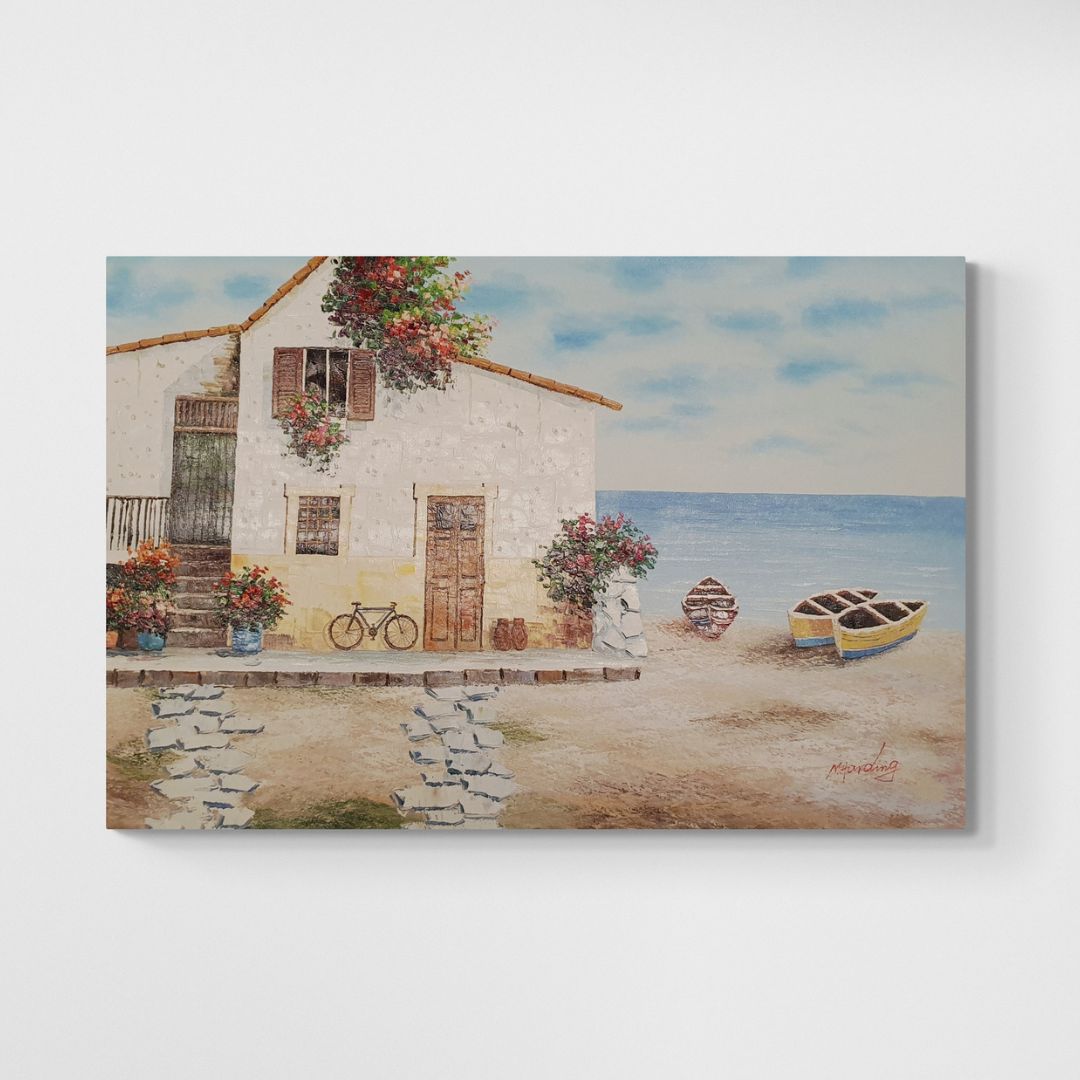 Cuadro La Casa de la Playa 90x60 cm