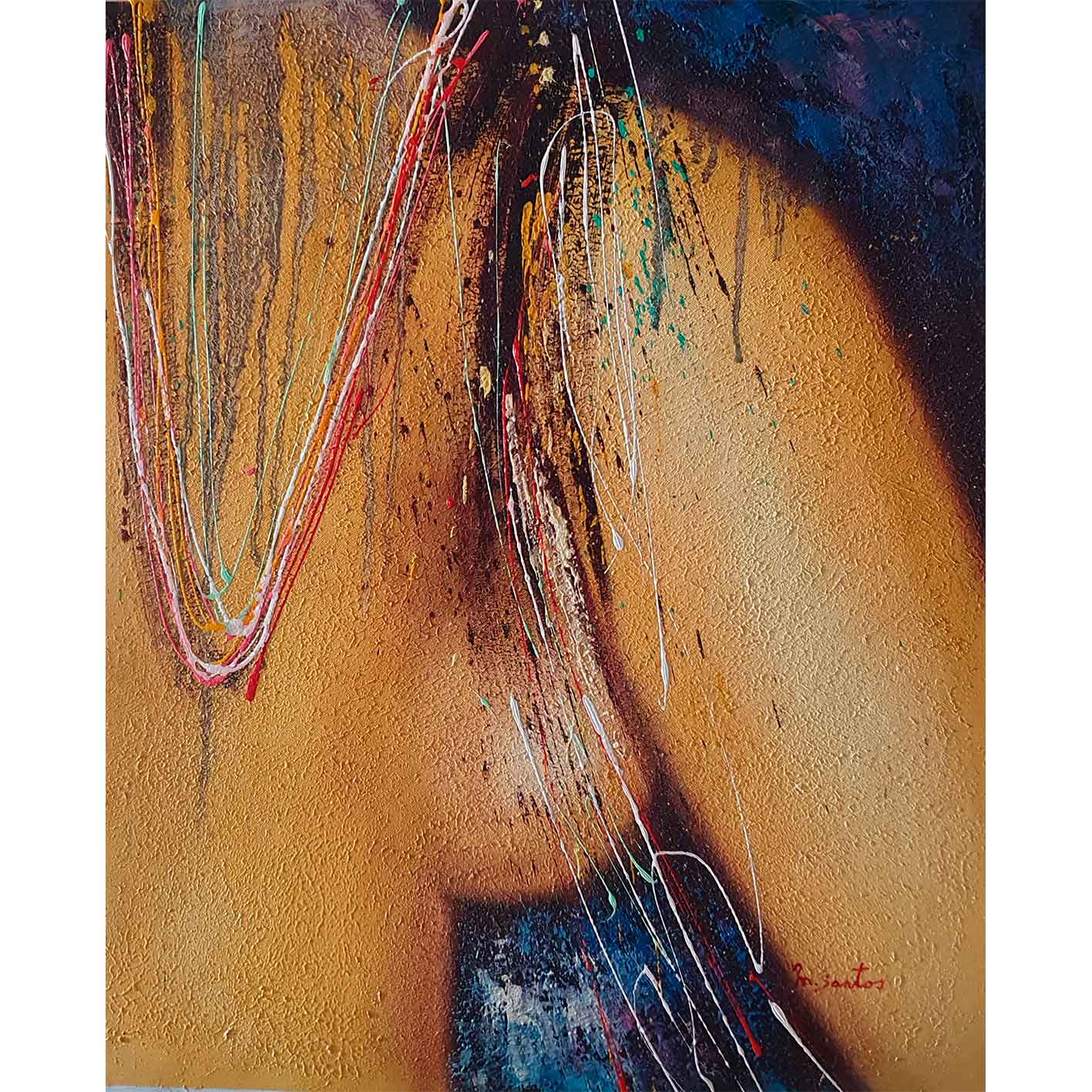 Cuadro Triptico Mujer Pinturas 50x60 cm [3 piezas]