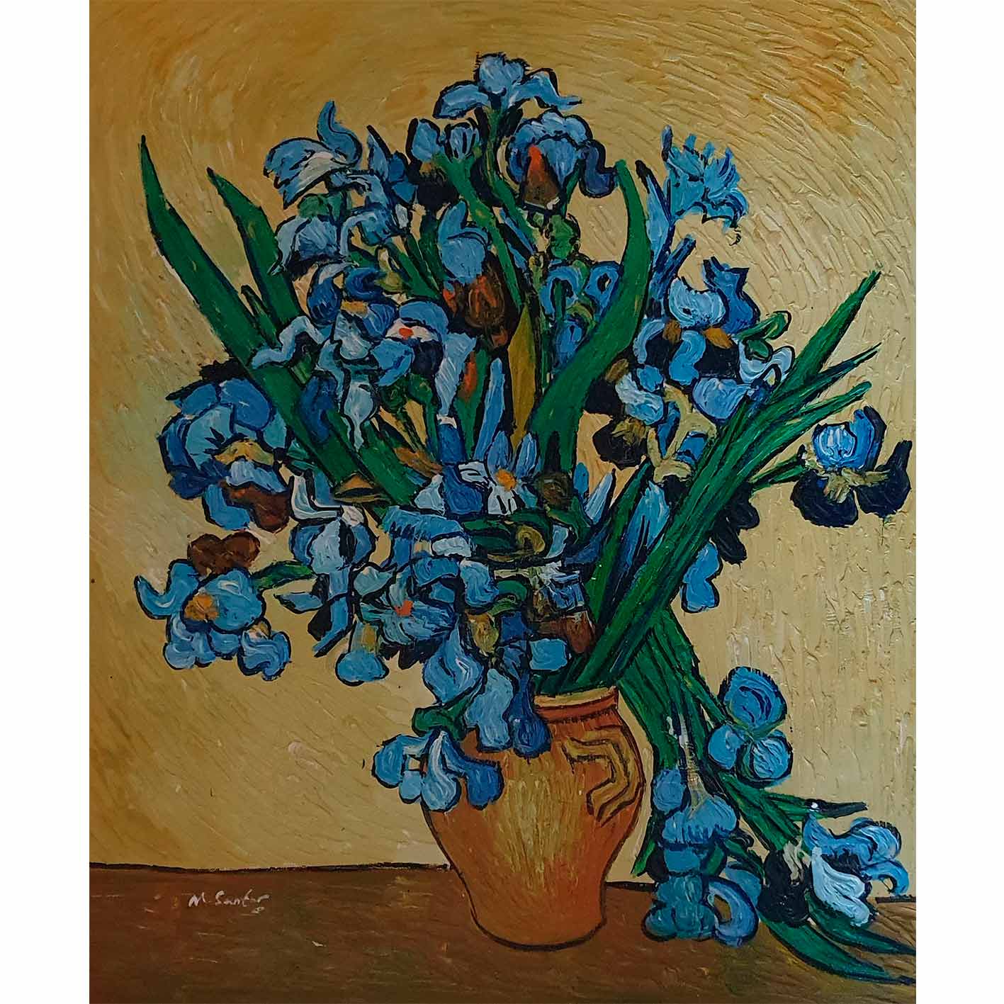 Cuadro Van Gogh Lirios 60x50 cm
