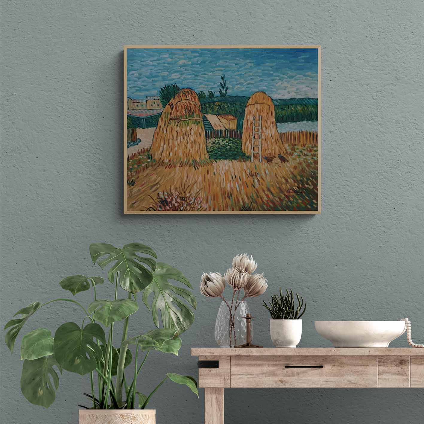 Haystacks in Provence, 1888 60x50 cm