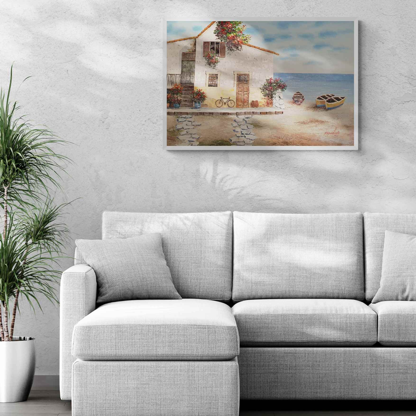 Cuadro La Casa de la Playa 90x60 cm