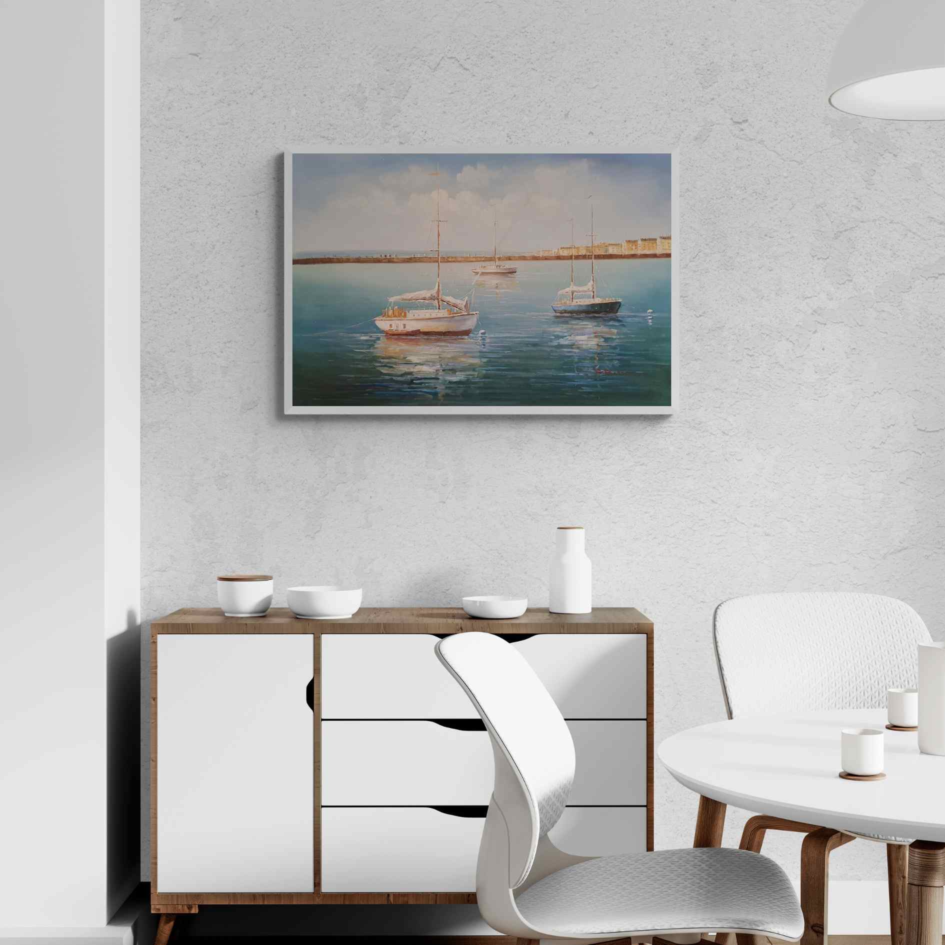 Cuadro Llegando al Puerto 90x60 cm