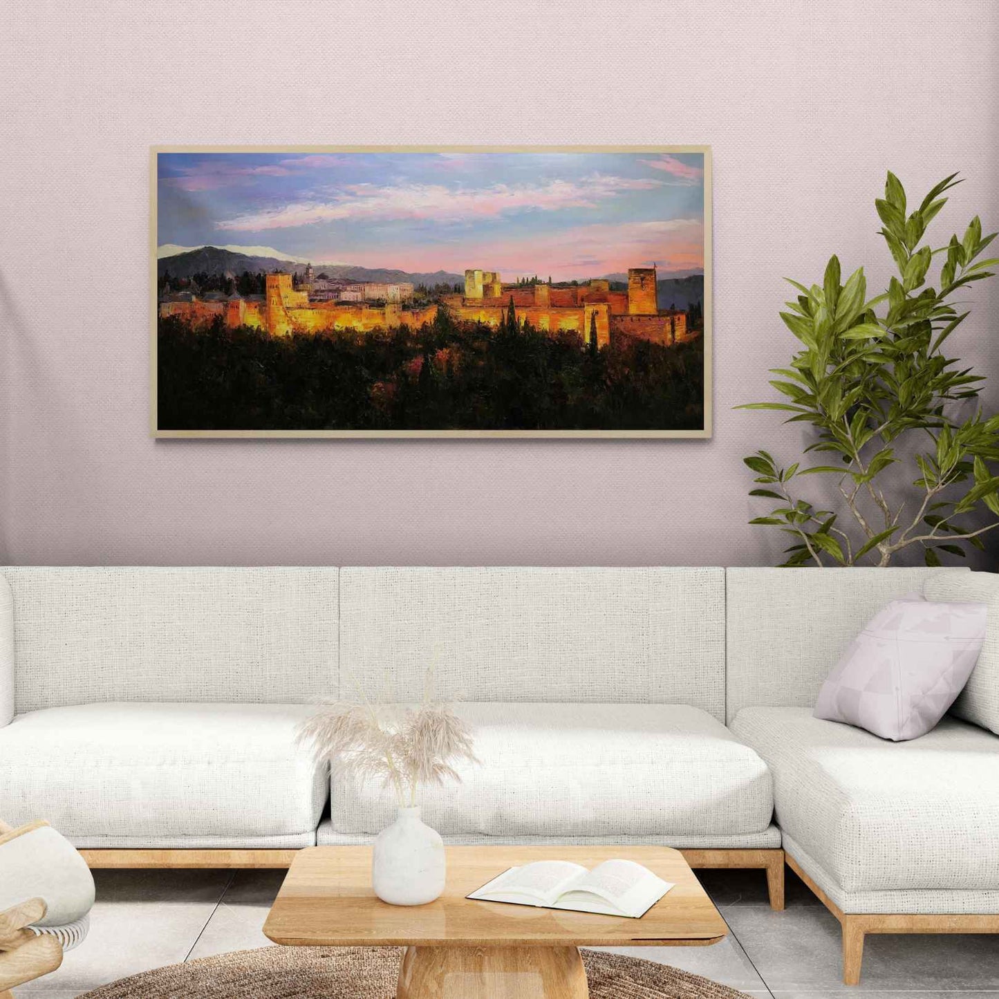 Pintura Alhambra Granada 65x140 cm