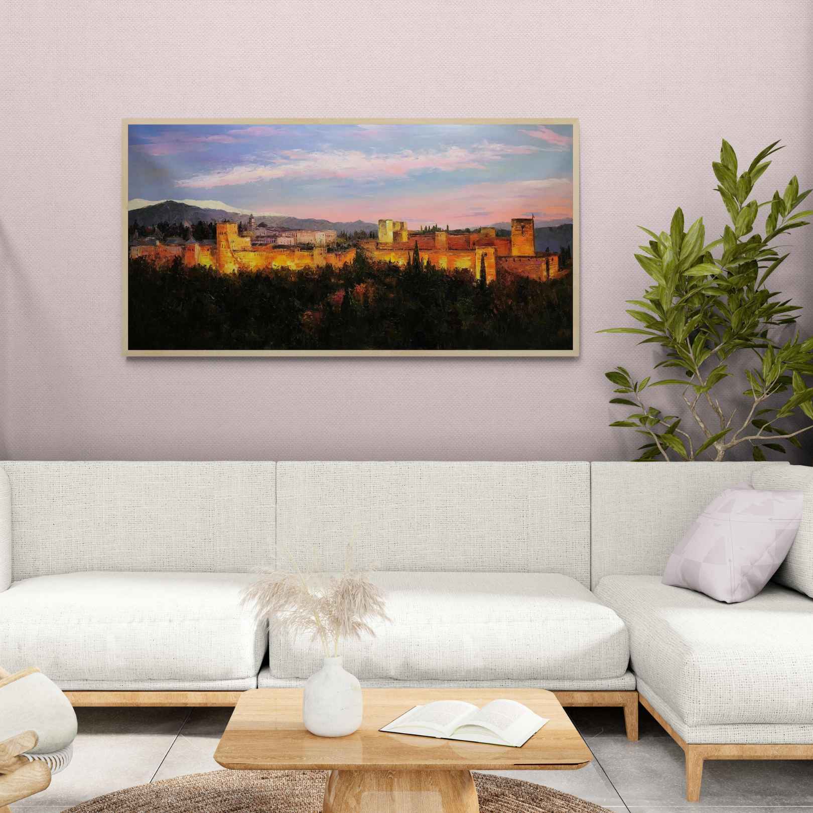 Pintura Alhambra Granada 65x140 cm