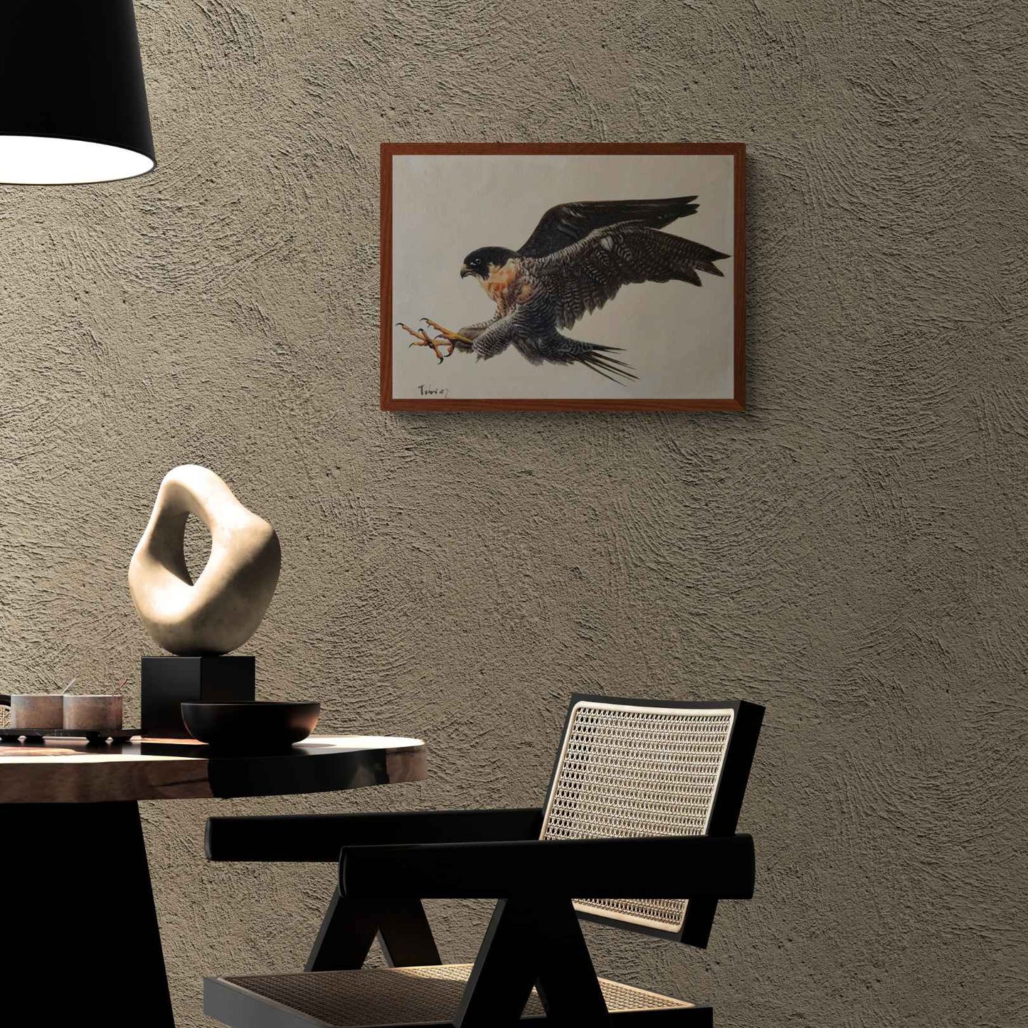 Pintura Aves Rapaces 56x40 cm