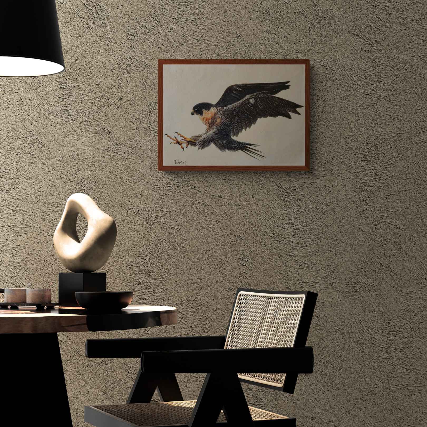 Pintura Aves Rapaces 56x40 cm