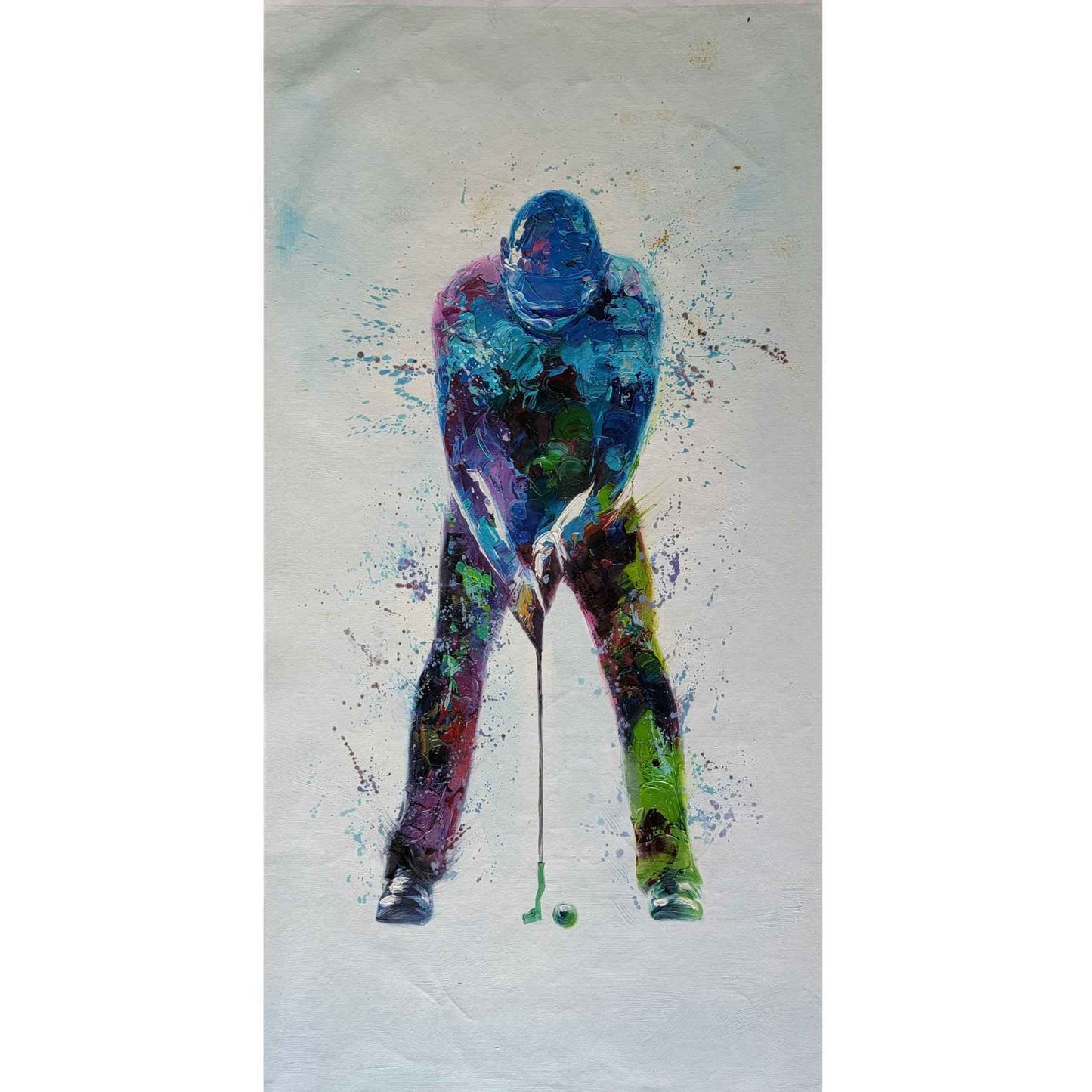 Pintura Jugando al Golf 61x122 cm