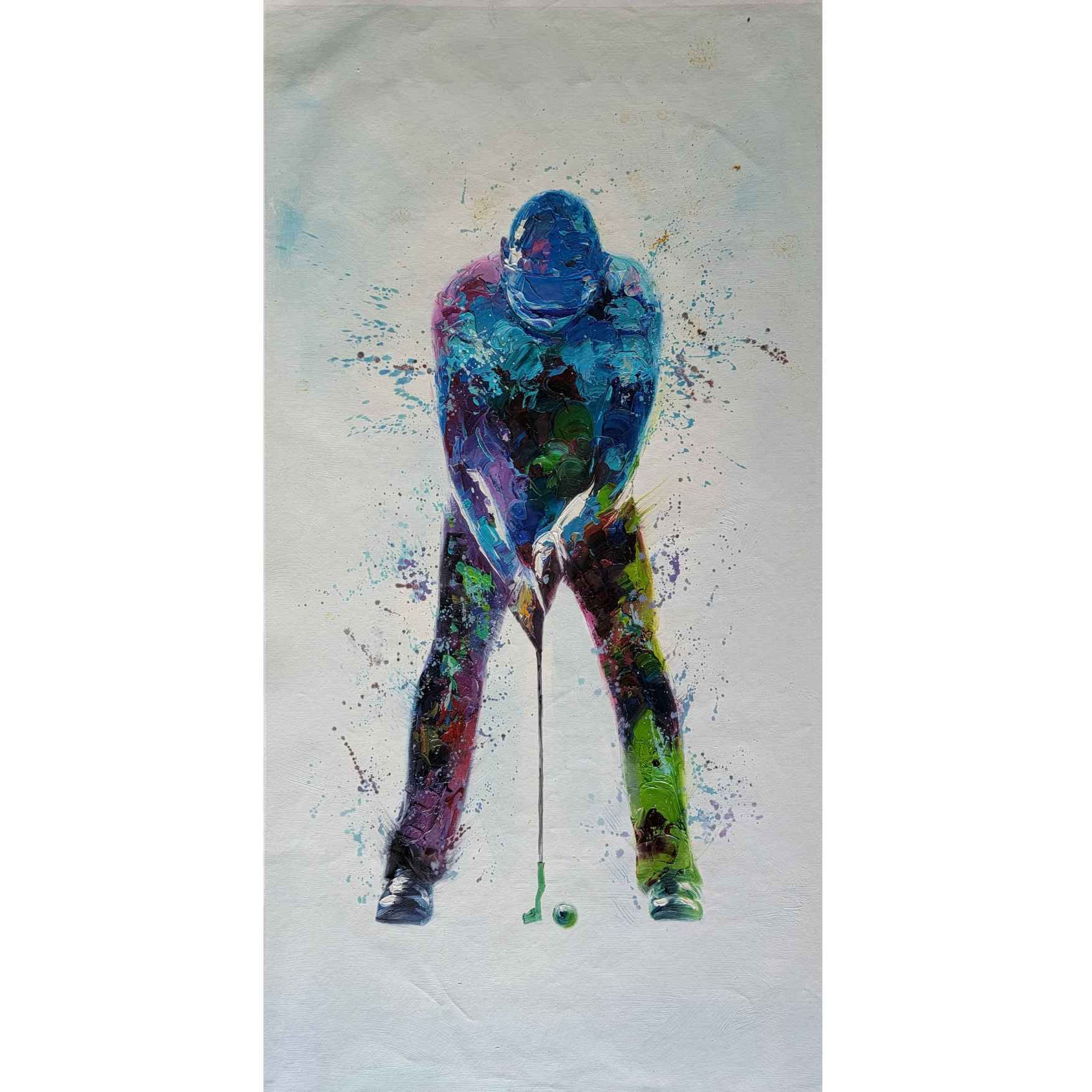 Pintura Jugando al Golf 61x122 cm