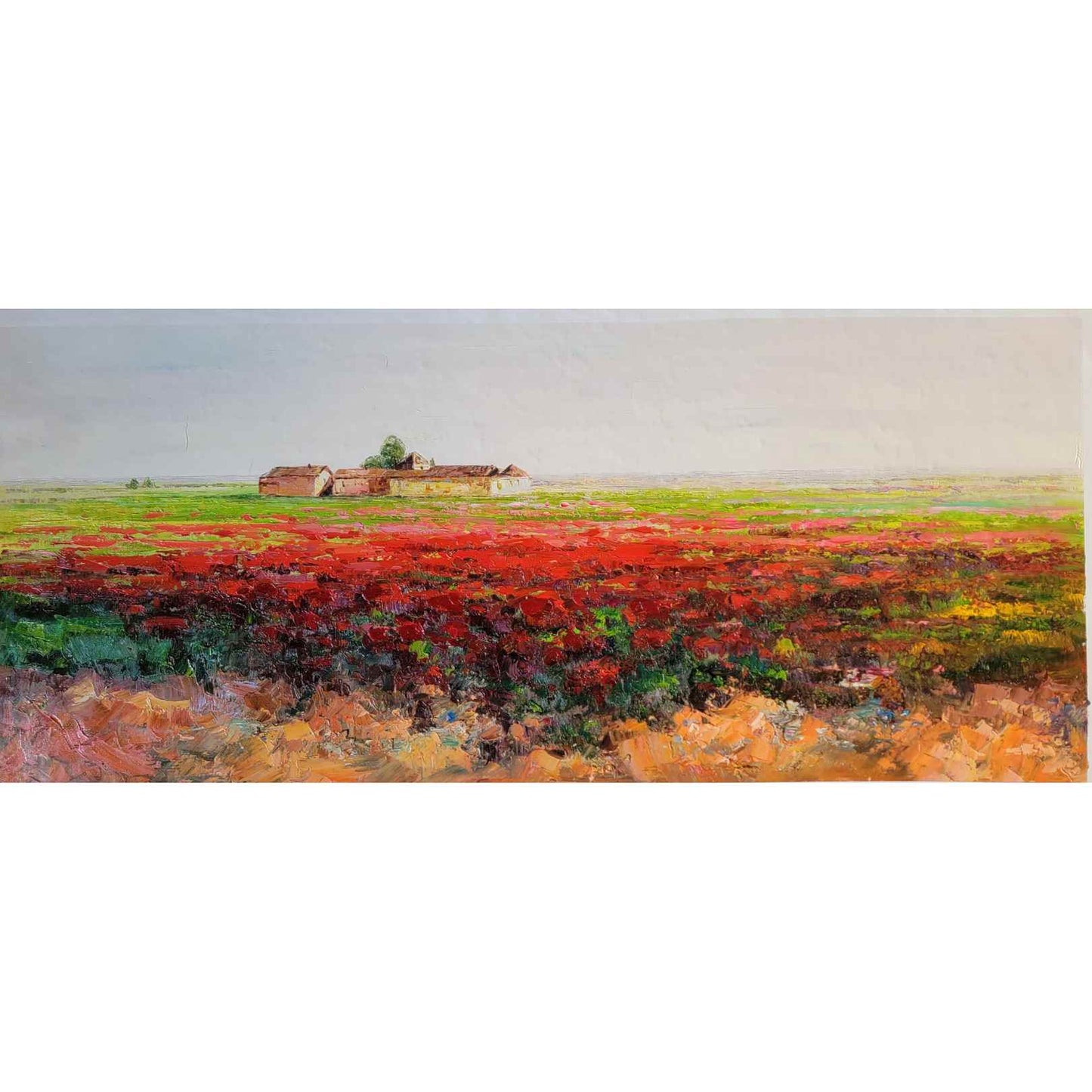 Pintura el Campo de Amapolas 130x55 cm