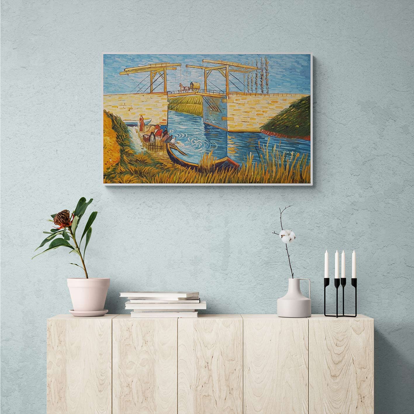 The Langlois Bridge at Arles with Women Washing