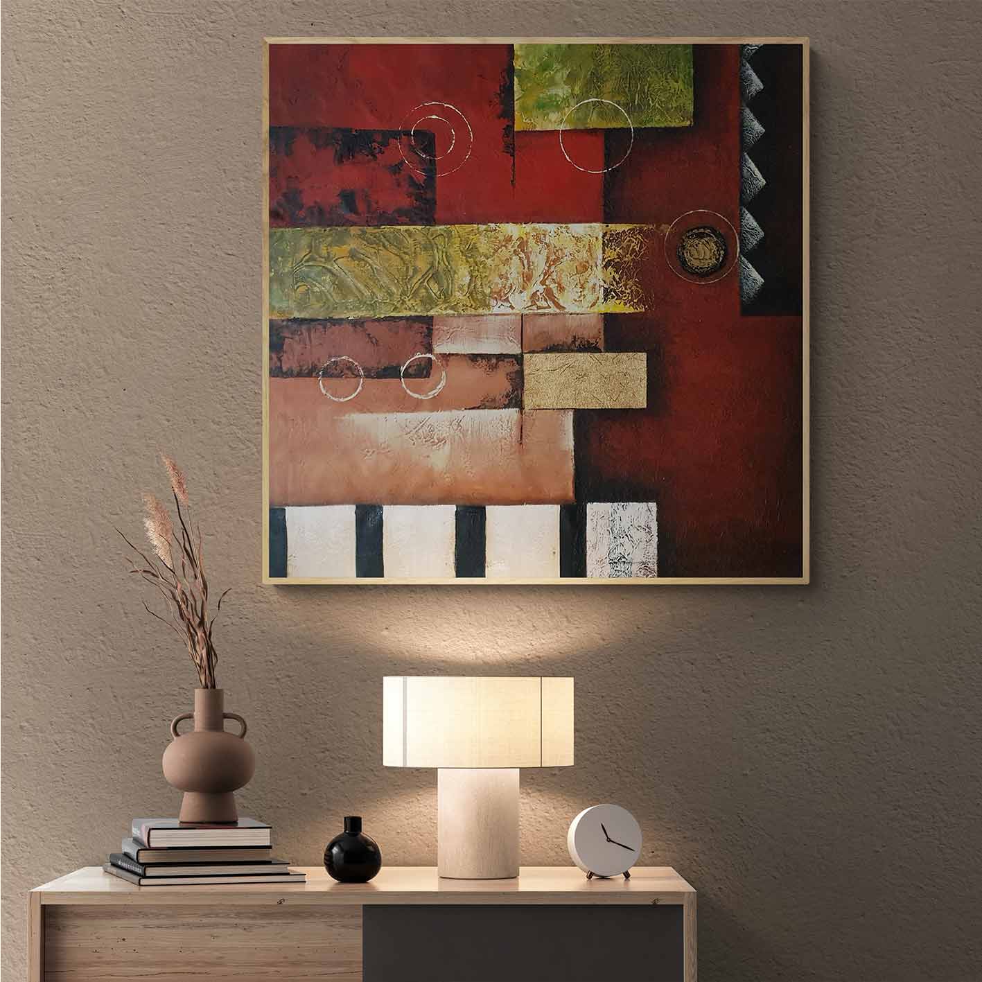 Pintura Abstracta Las Fieras 80x80 cmV