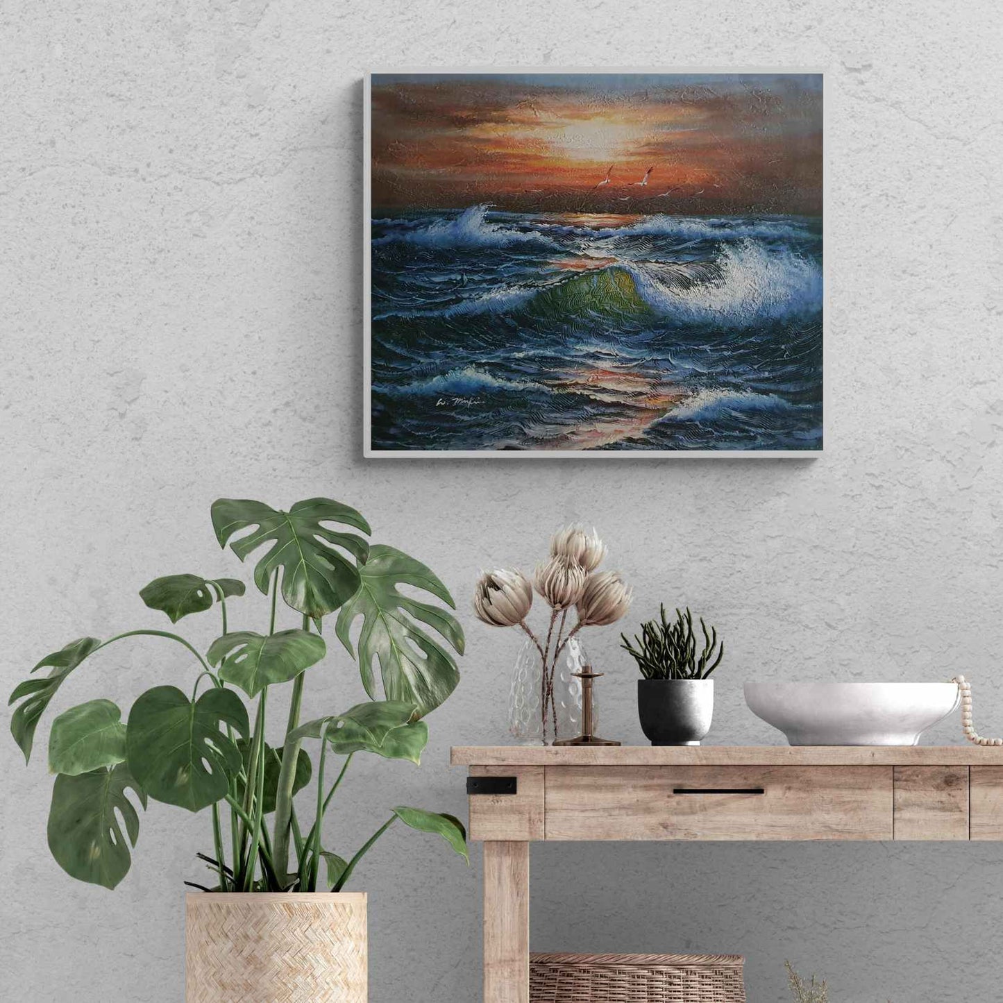 Pintura al Oleo Mar 60x50 cm