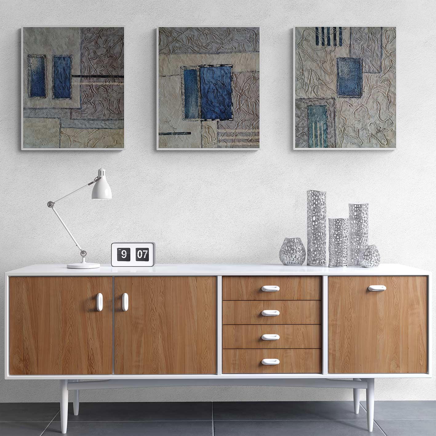 Cuadro Triptico Saco Moder 50x60 cm [3 piezas]