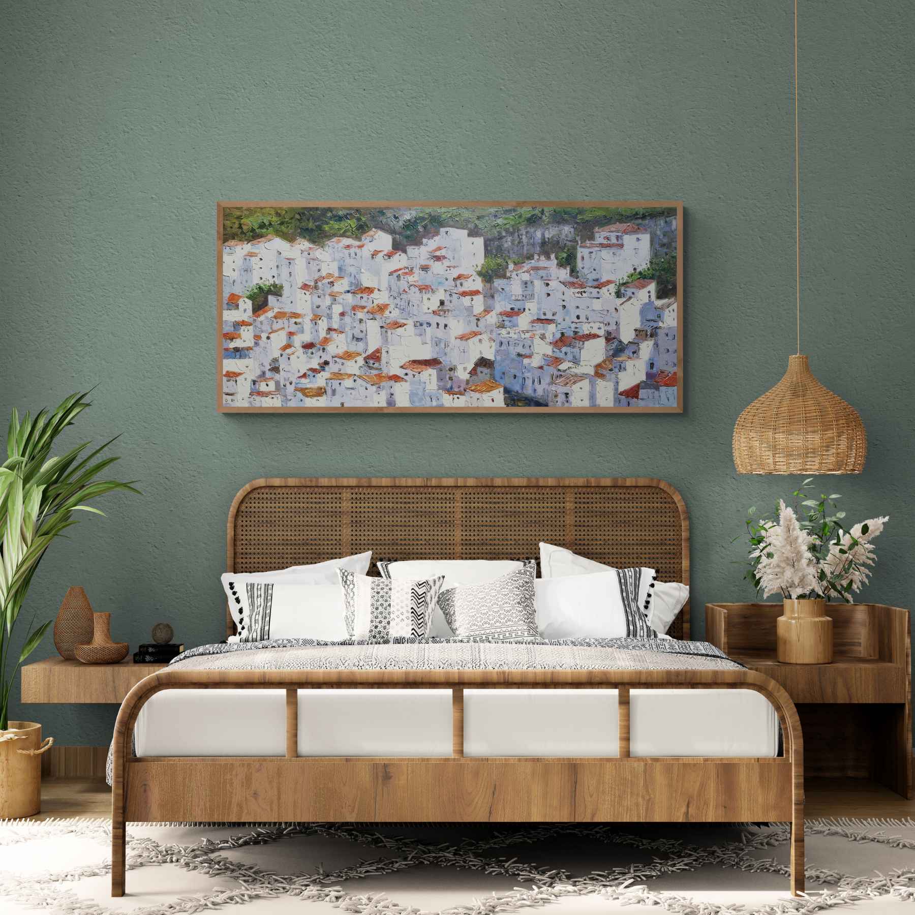 Obra de arte paisajístico ideal para decoración de estilo mediterráneo