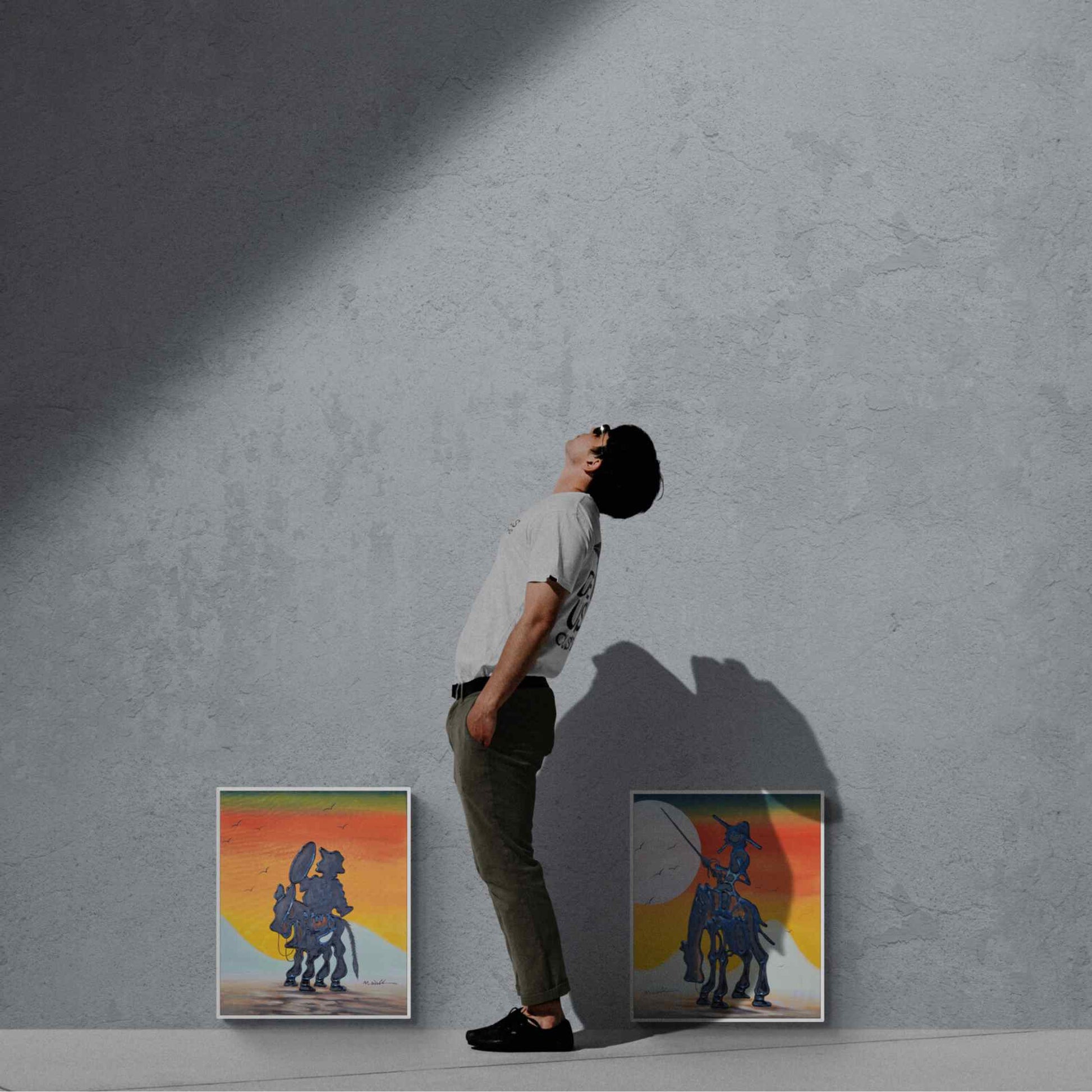 Cuadro El Quijote y Sancho 50X60 cm [2 piezas]