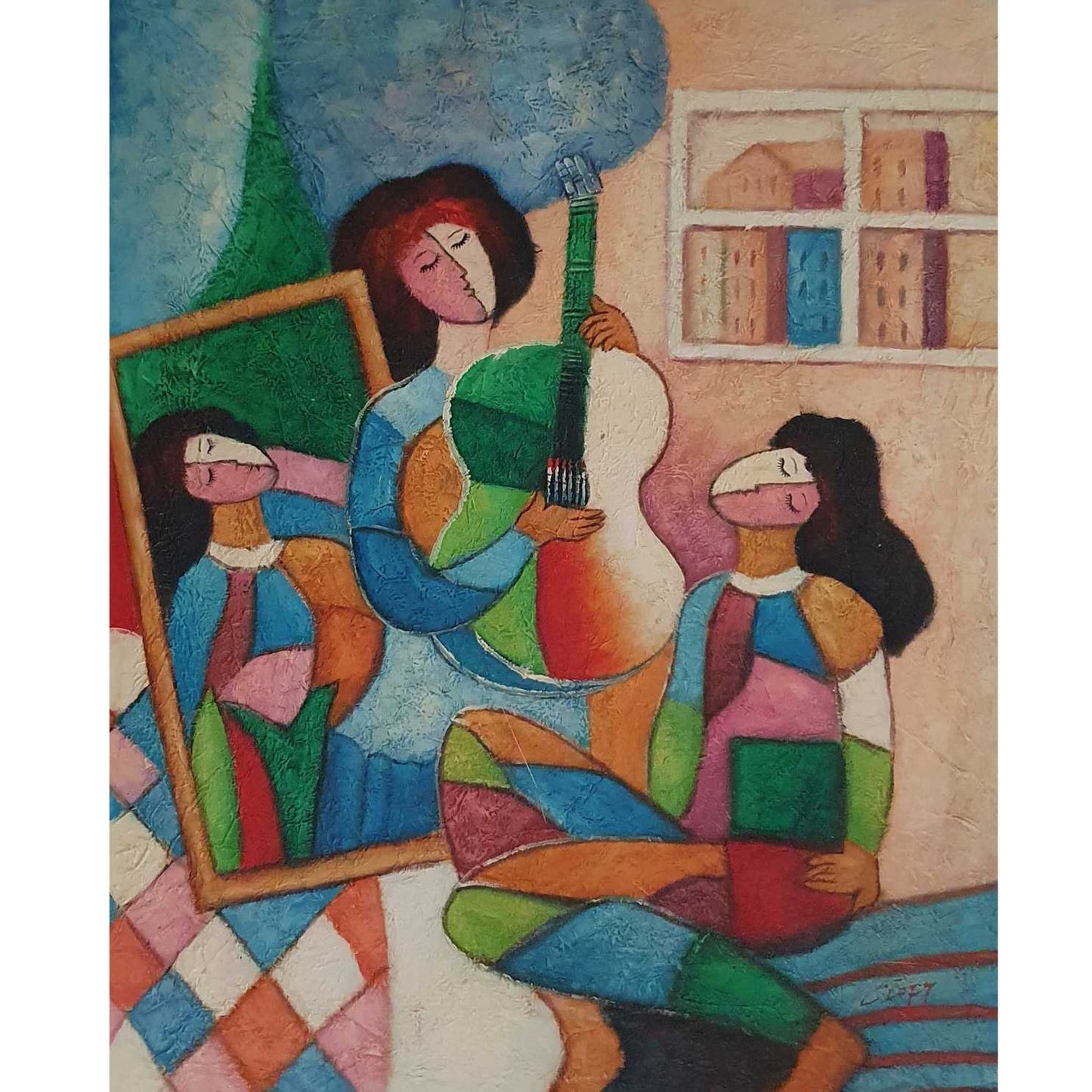 Cuadro Musica Picassiano 50x60 cm [2 piezas]
