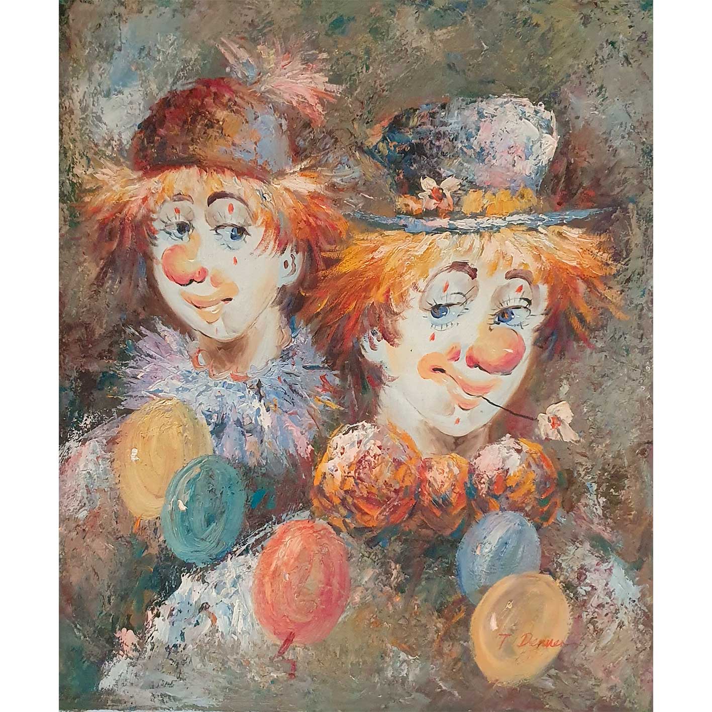 Cuadro Triptico Payaso 50x60 cm [3 piezas]