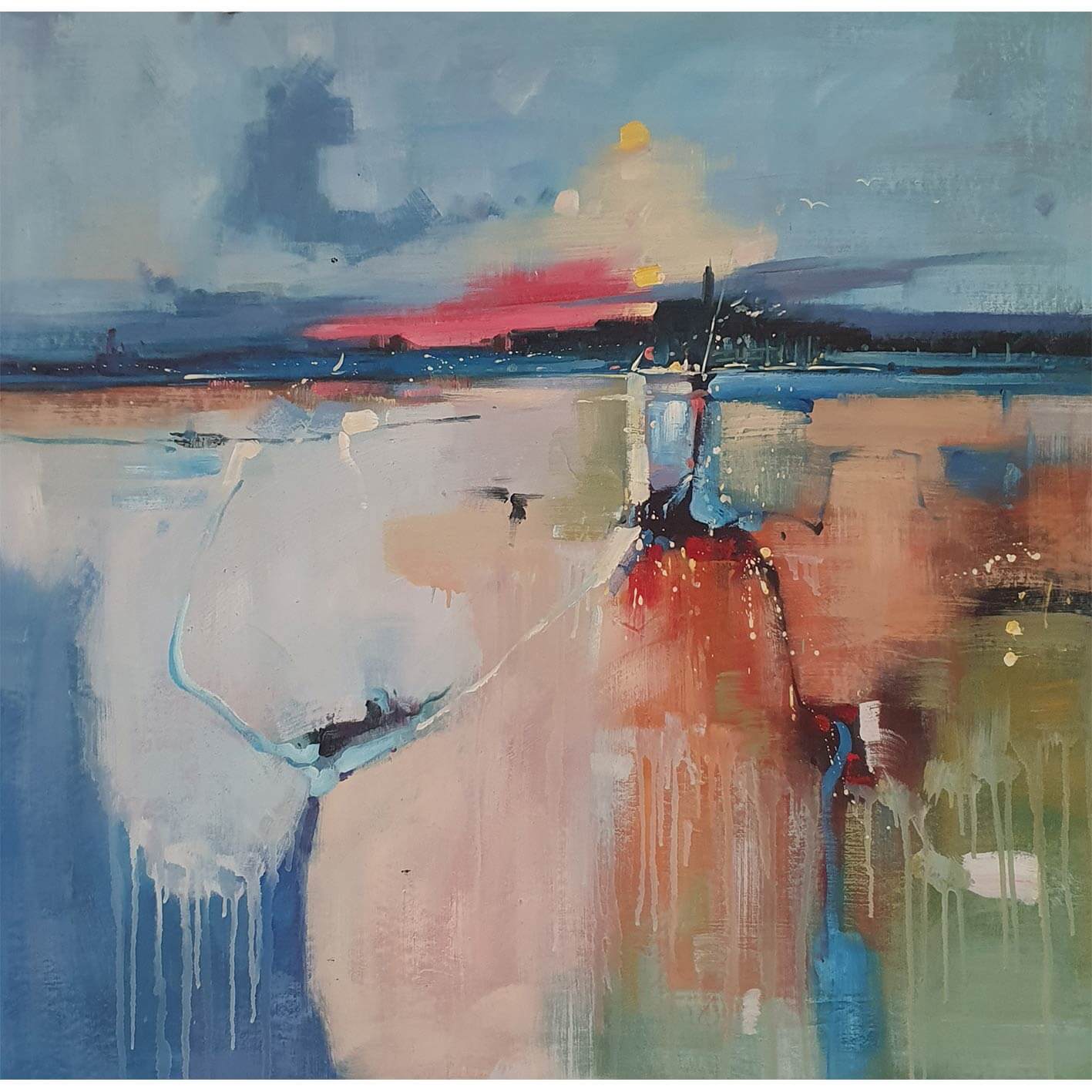 Cuadro abstracto Díptico Alez  100x100 cm