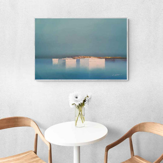 Cuadro de marina moderna inspirado en la obra de Pierre Doutreleau