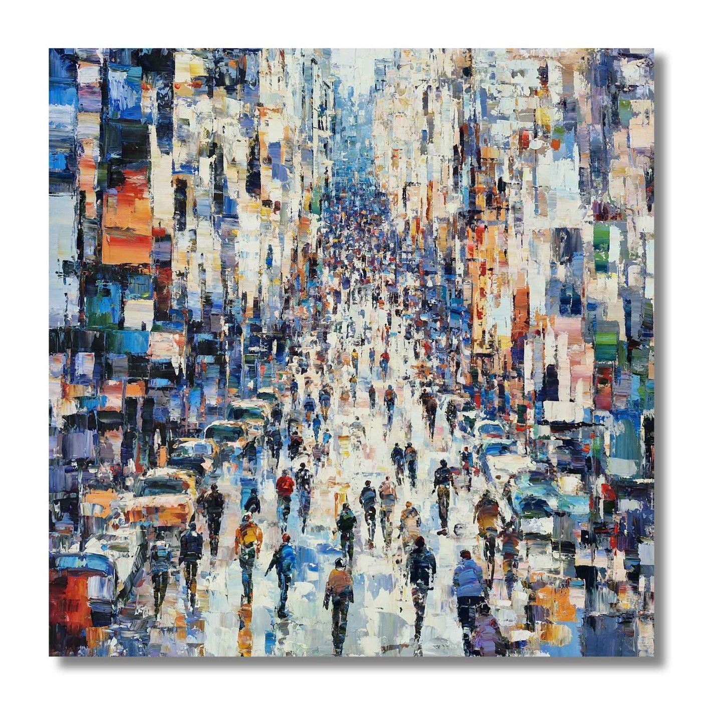 Obra artística original inspirada en el dinamismo urbano