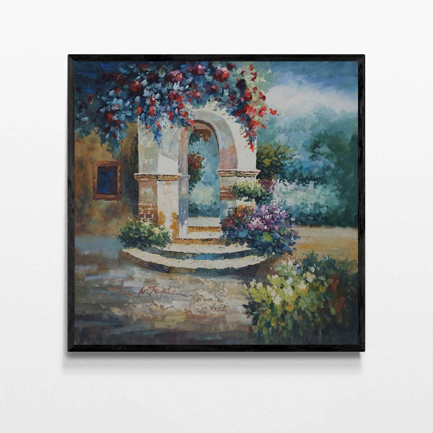 Cuadro el arco de las flores 80x80 cm