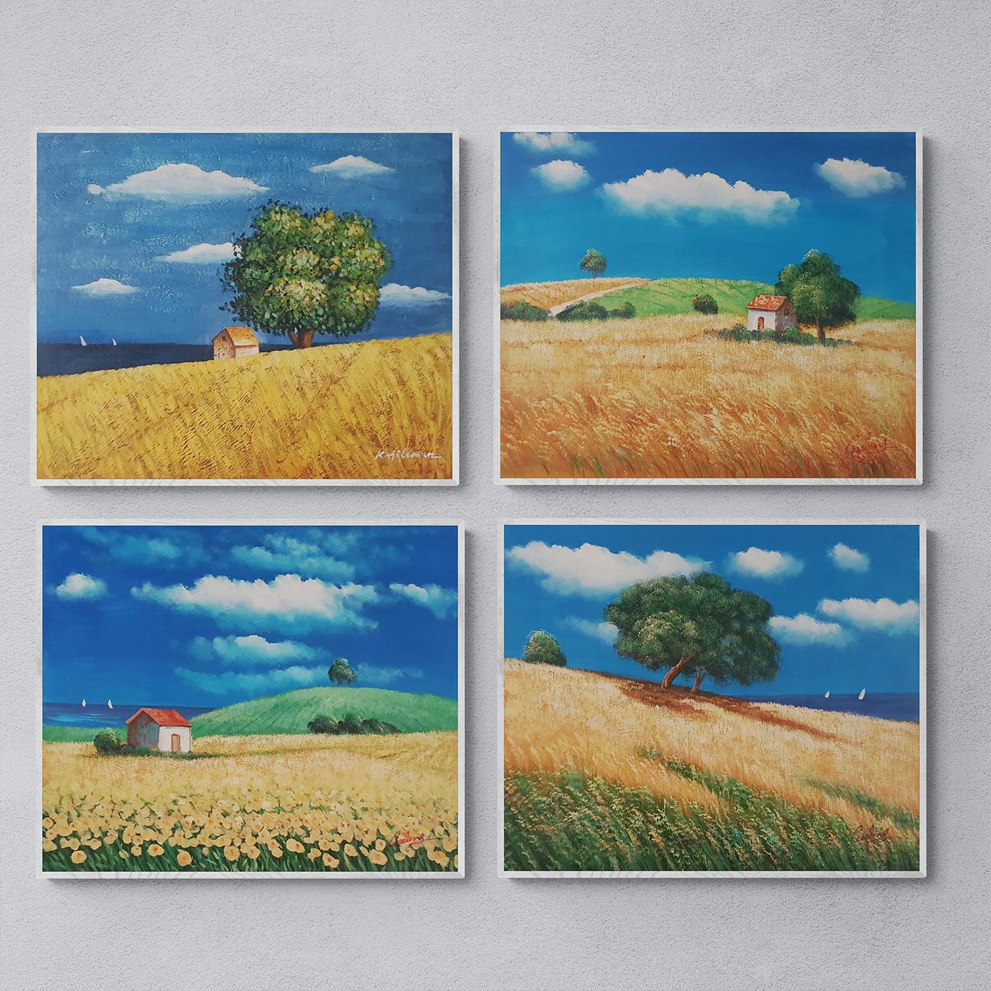 Cuadros en el Campo Mural 50x60 cm [4 piezas]