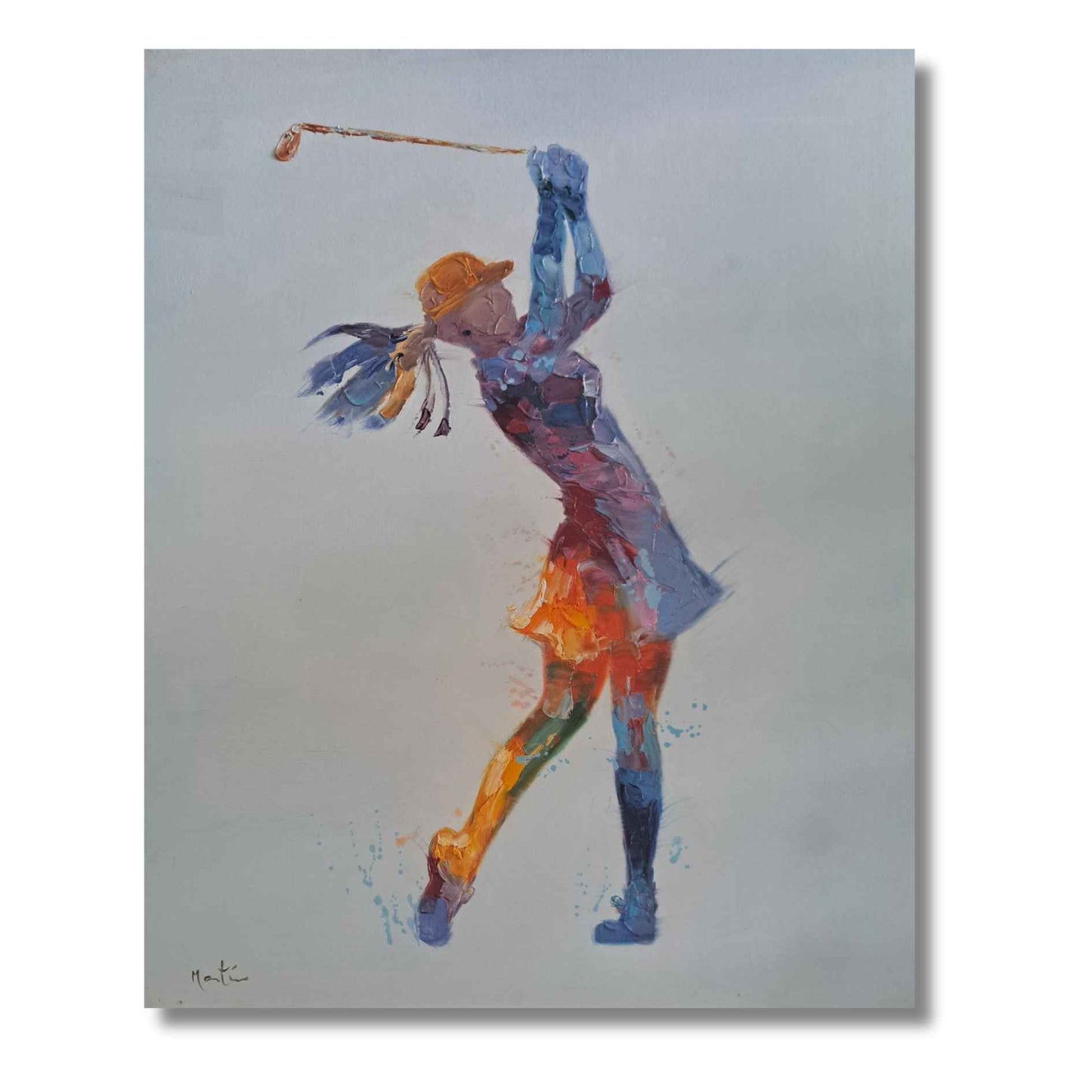 Decoración artística con temática de golf para negocios