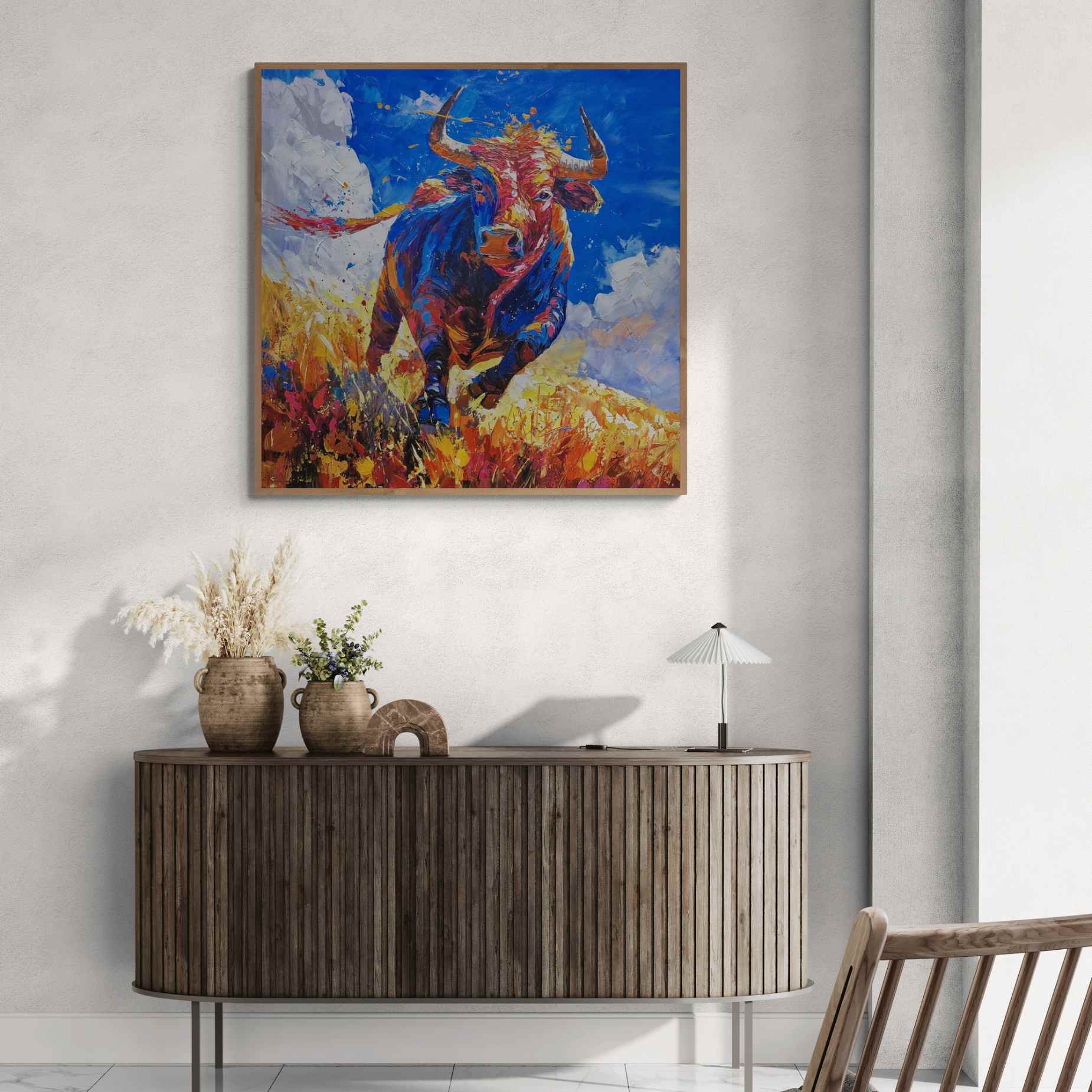 Cuadro moderno de animal para decoración de interiores