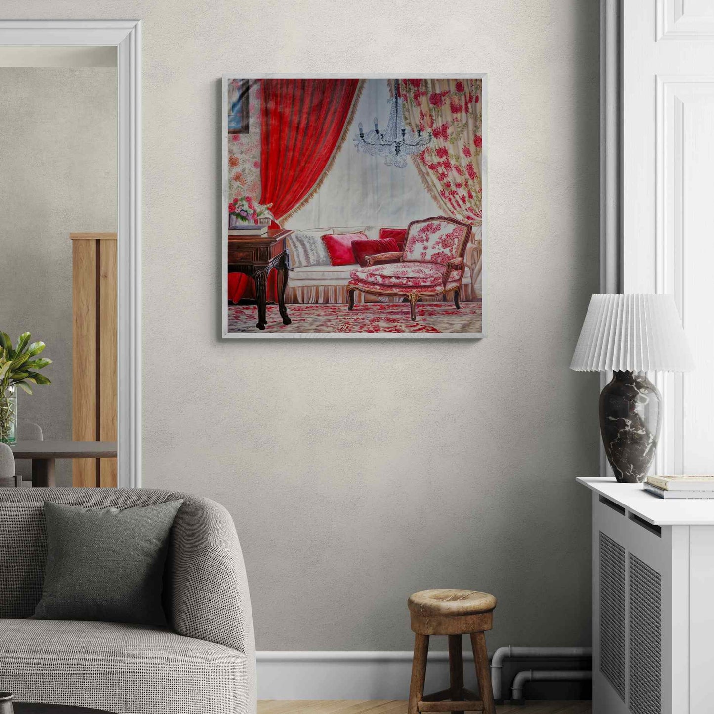 Cuadro decorativo con detalles en terciopelo